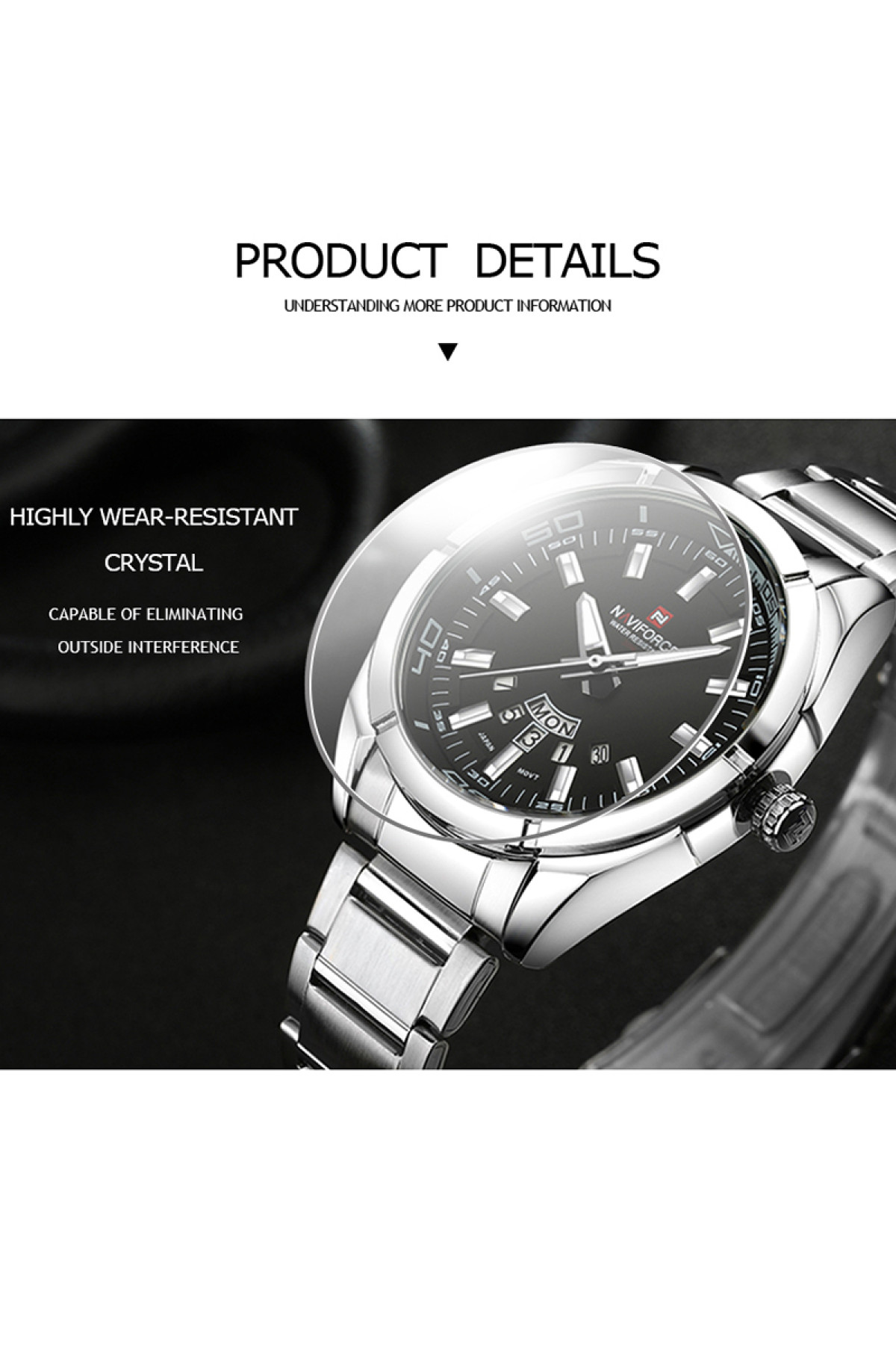 Чоловічий годинник  Naviforce Rocket BlackDial