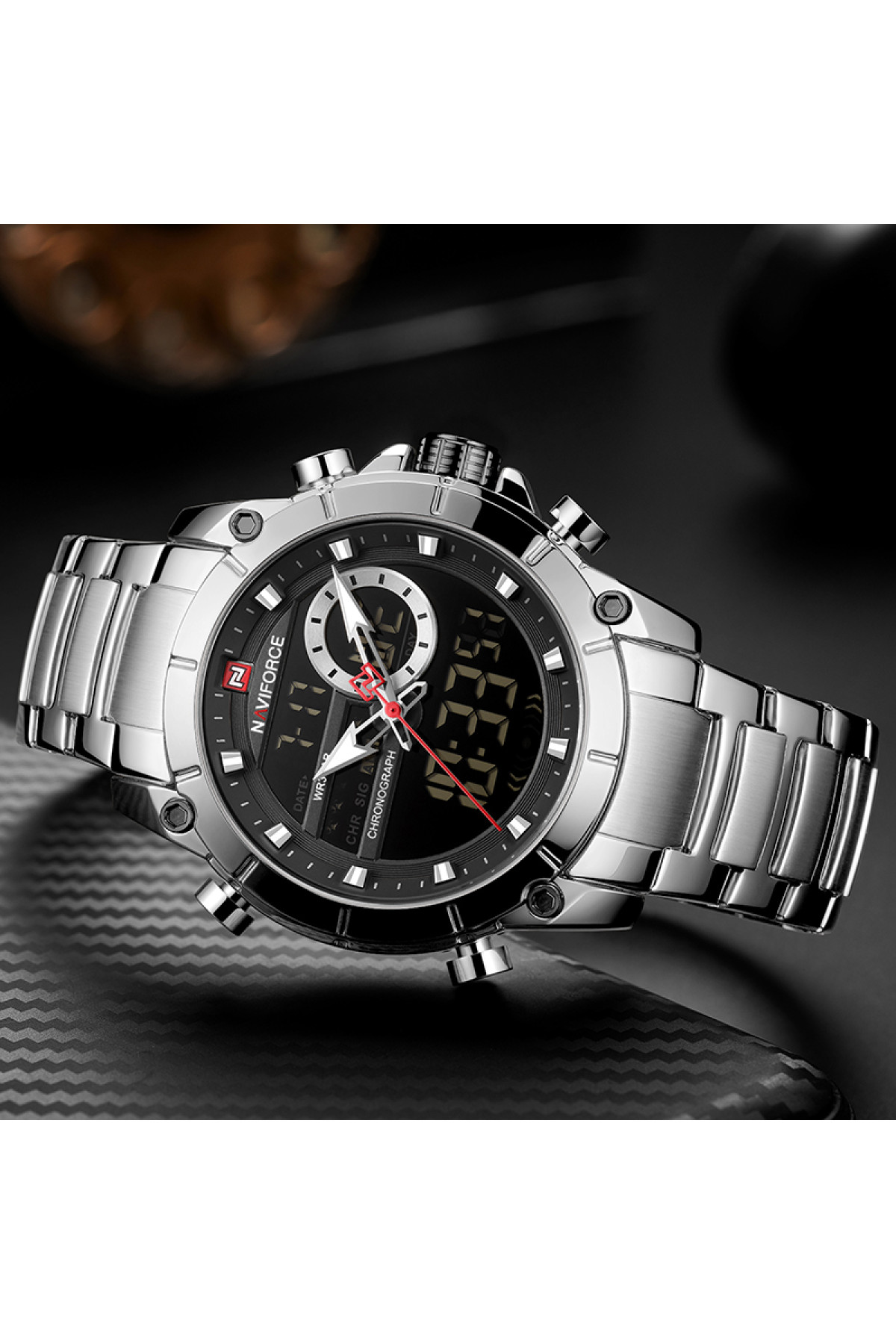 Чоловічий годинник  Naviforce Jazz Silver