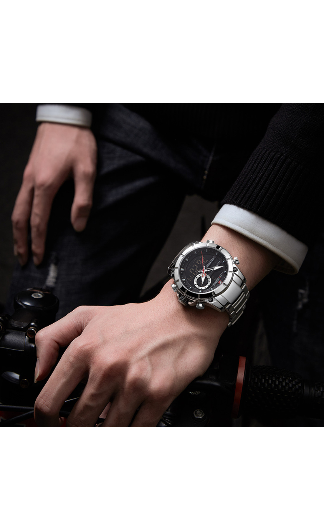 Чоловічий годинник  Naviforce Jazz Silver