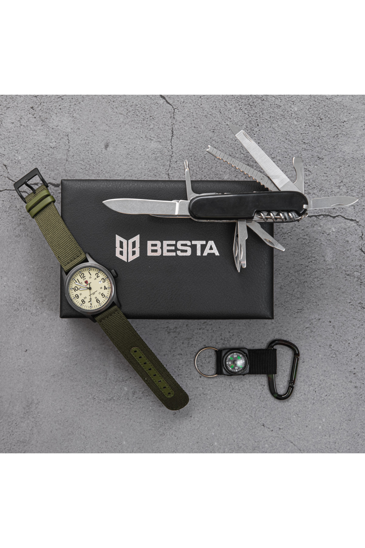 Чоловічий годинник  Besta Box Command Set набір з компасом
