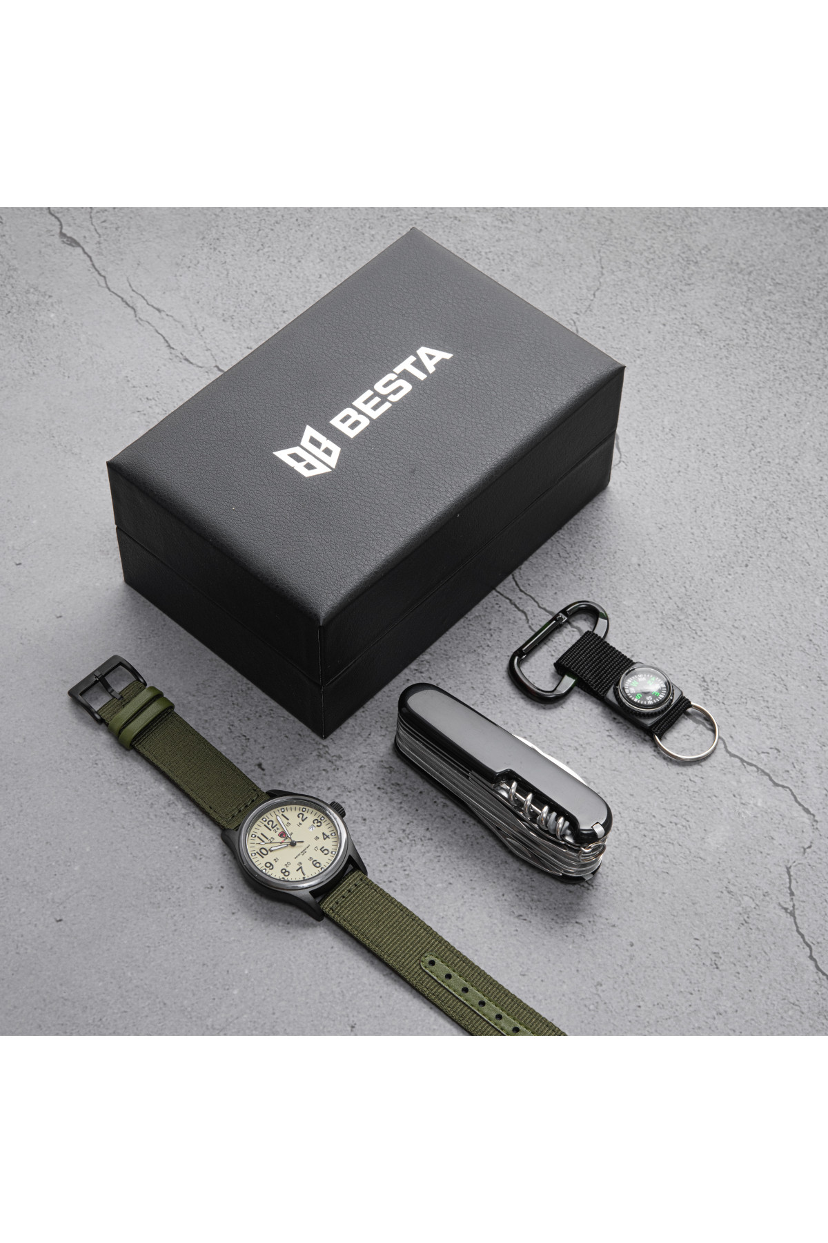Чоловічий годинник  Besta Box Command Set набір з компасом