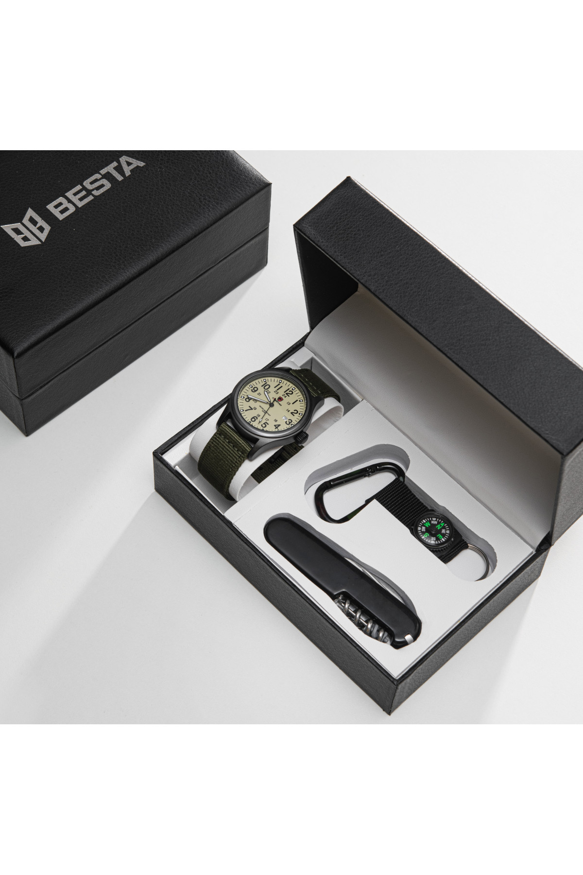 Чоловічий годинник  Besta Box Command Set набір з компасом