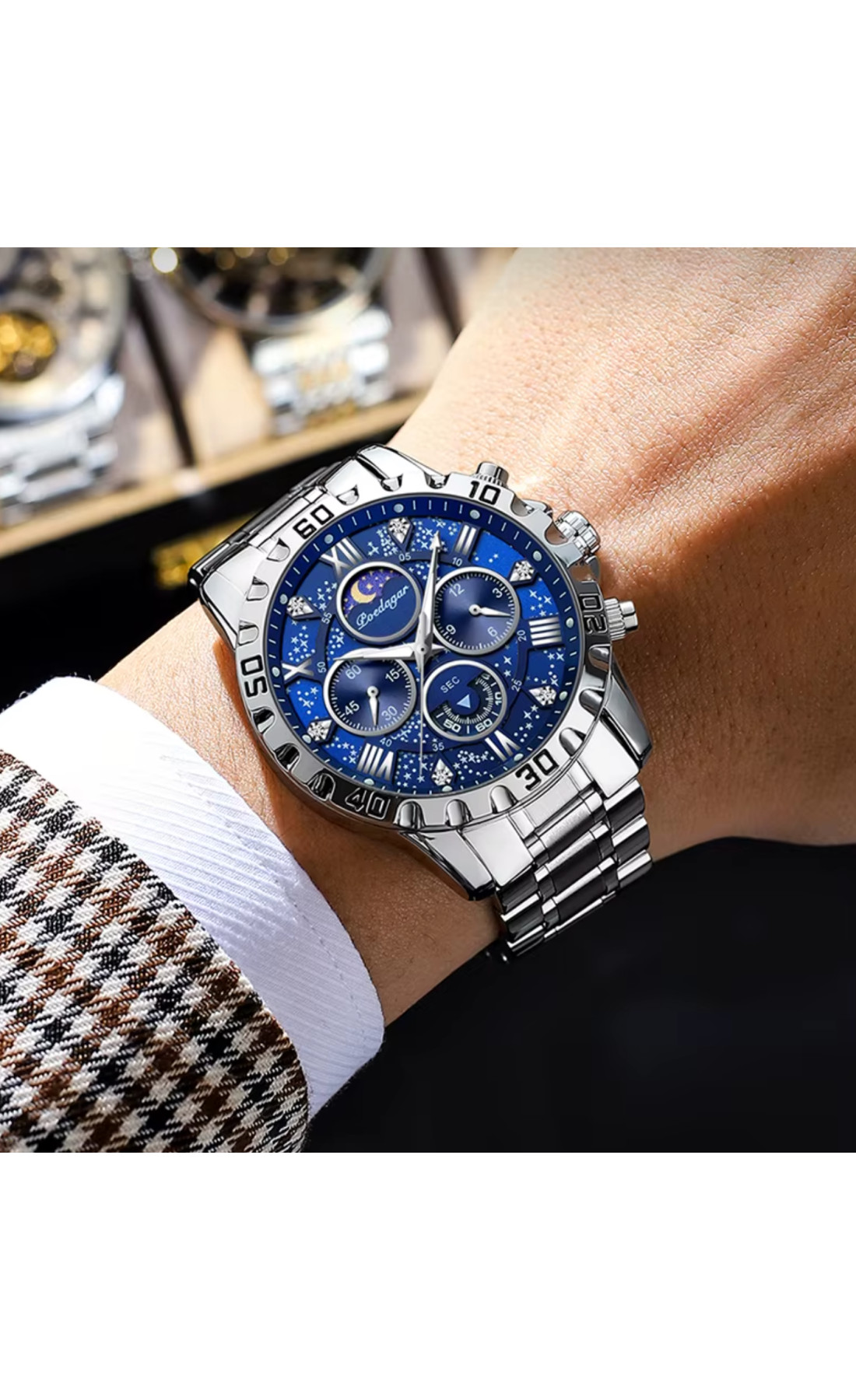 Чоловічий годинник  Poedagar MoonLight