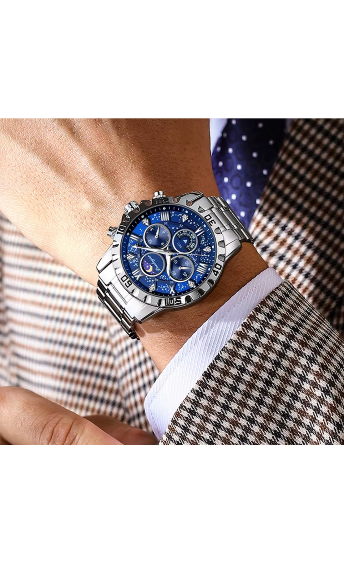 Чоловічий годинник  Poedagar MoonLight