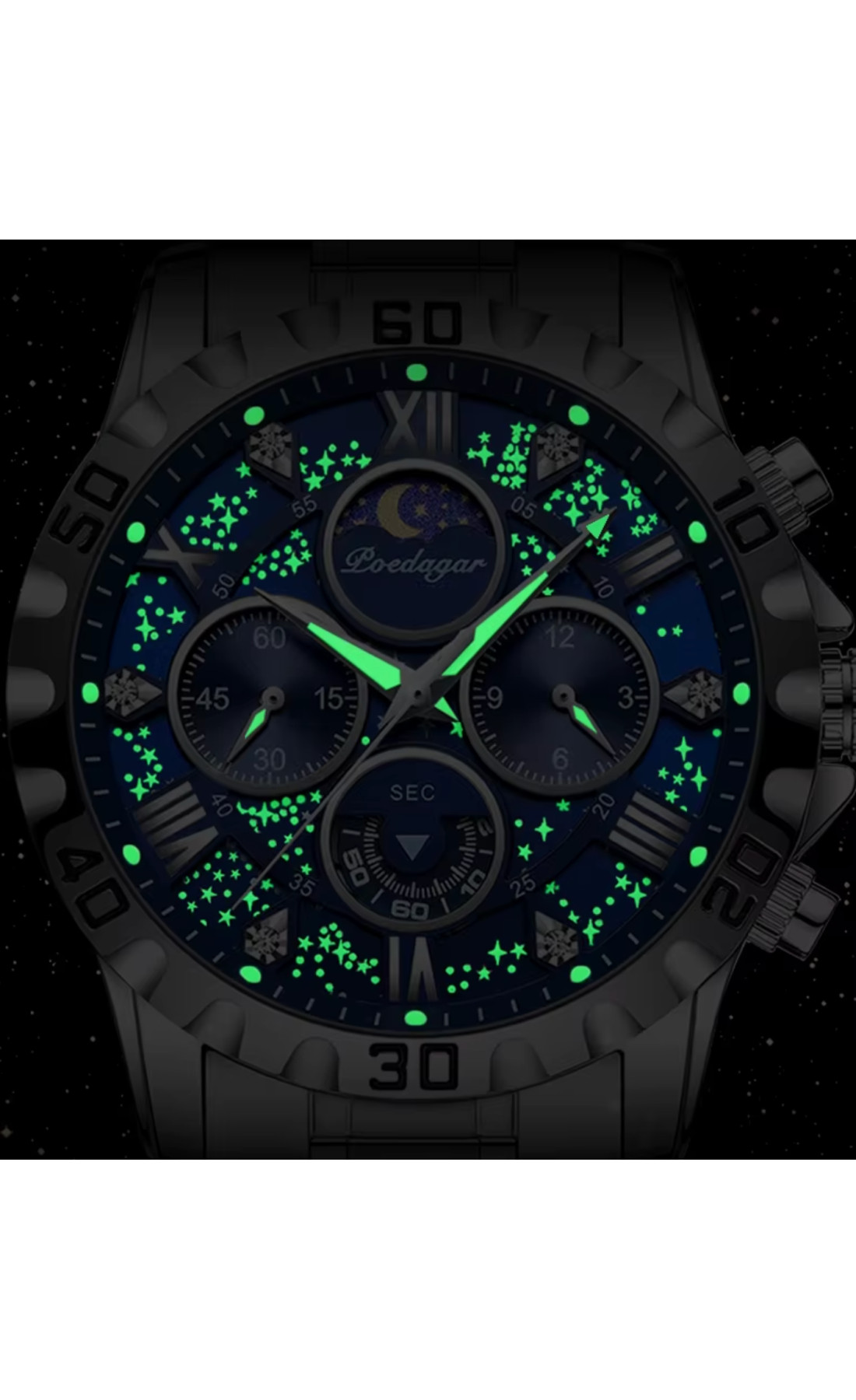 Чоловічий годинник  Poedagar MoonLight