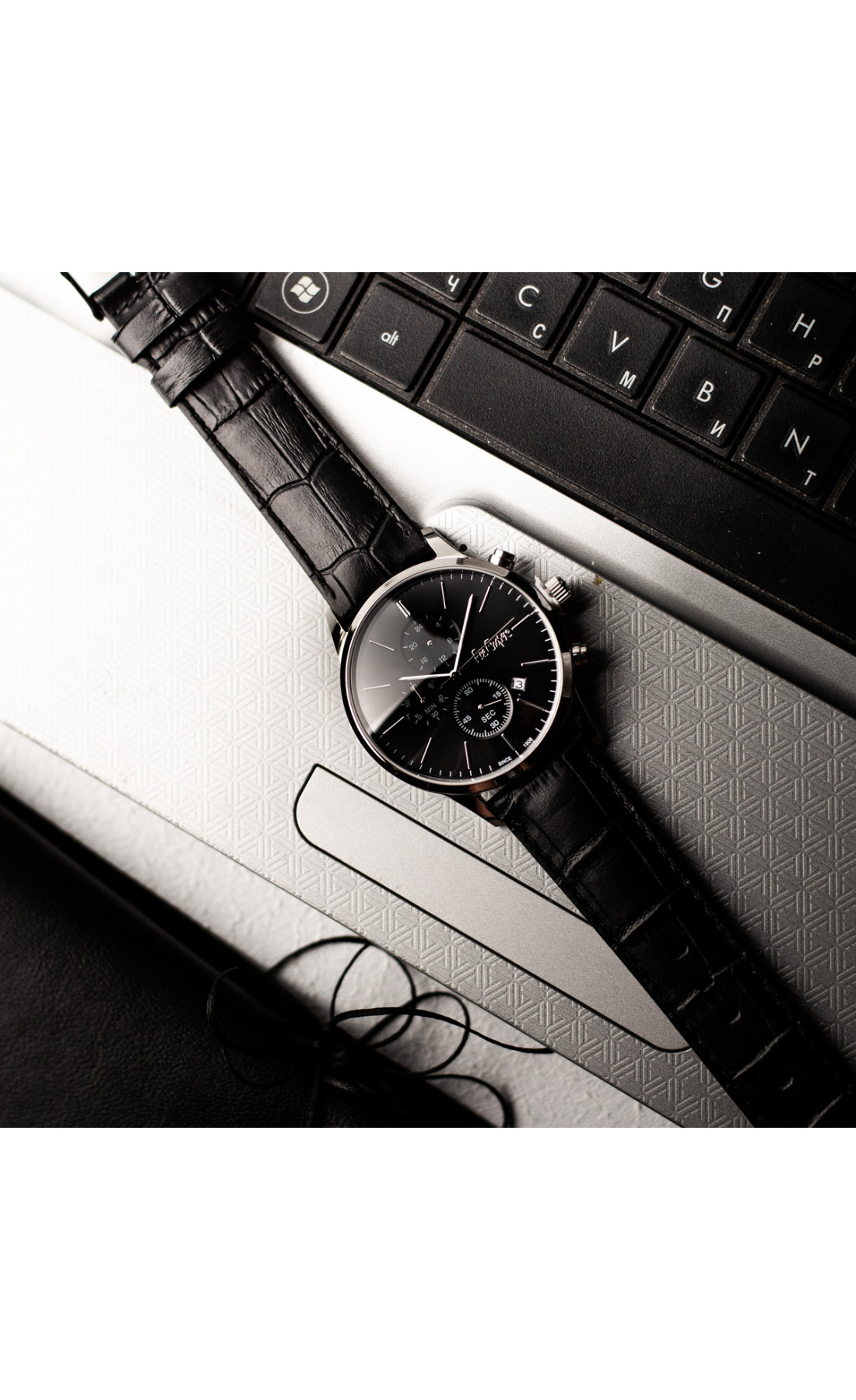 Чоловічий годинник  Lee Cooper Leather Black