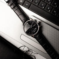 Чоловічий годинник  Lee Cooper Leather Black