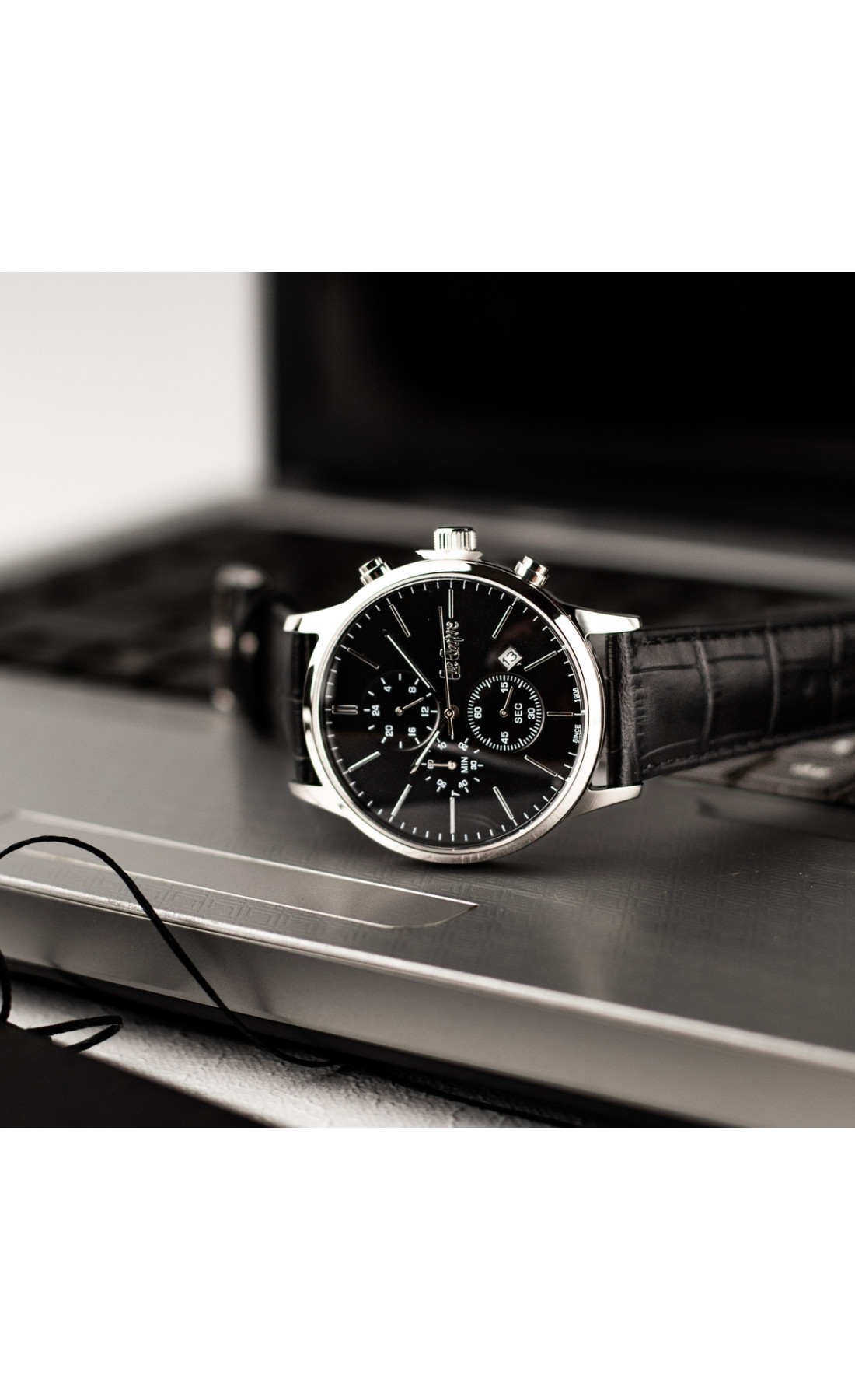 Чоловічий годинник  Lee Cooper Leather Black