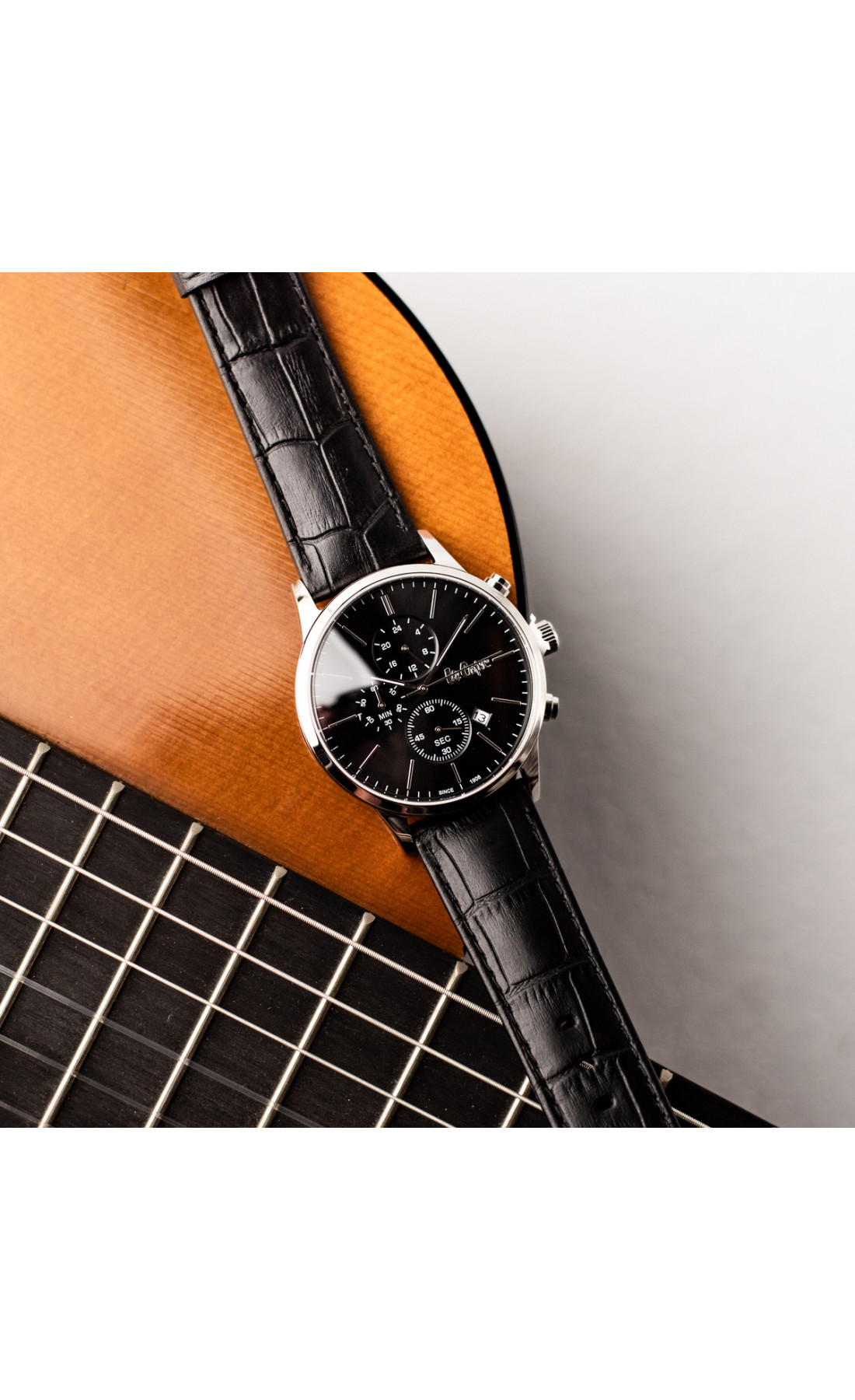 Чоловічий годинник  Lee Cooper Leather Black