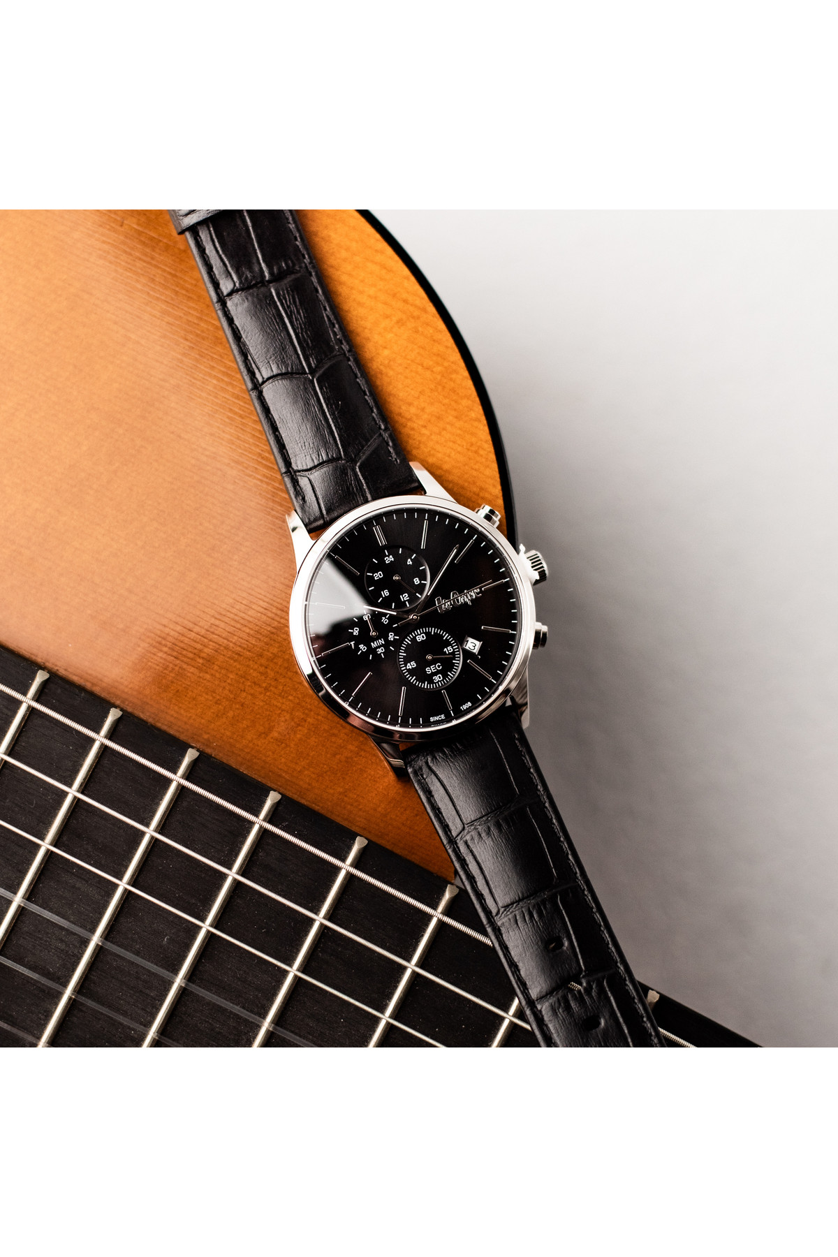 Чоловічий годинник  Lee Cooper Leather Black