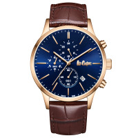 Чоловічий годинник  Lee Cooper Leather Gold
