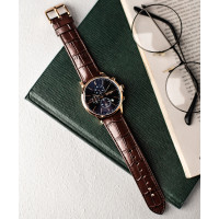 Чоловічий годинник  Lee Cooper Leather Gold