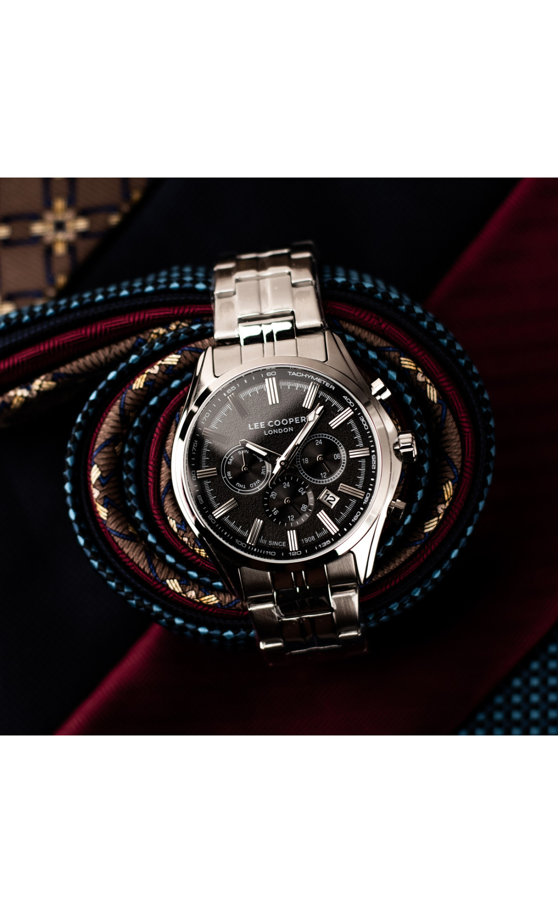 Чоловічий годинник  Lee cooper Fenix Black