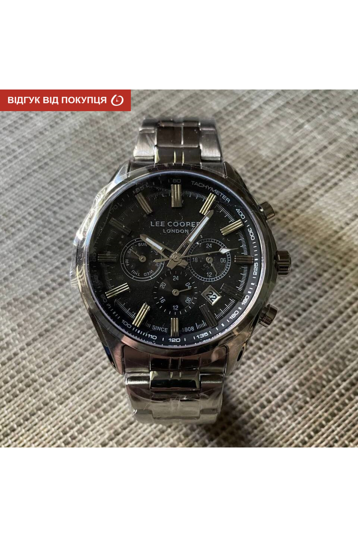 Чоловічий годинник  Lee cooper Fenix Black