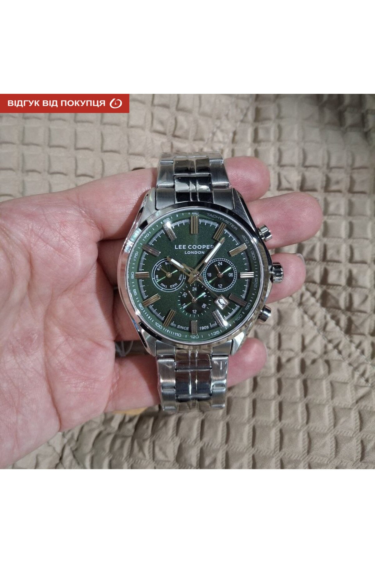 Чоловічий годинник  Lee cooper Fenix Green