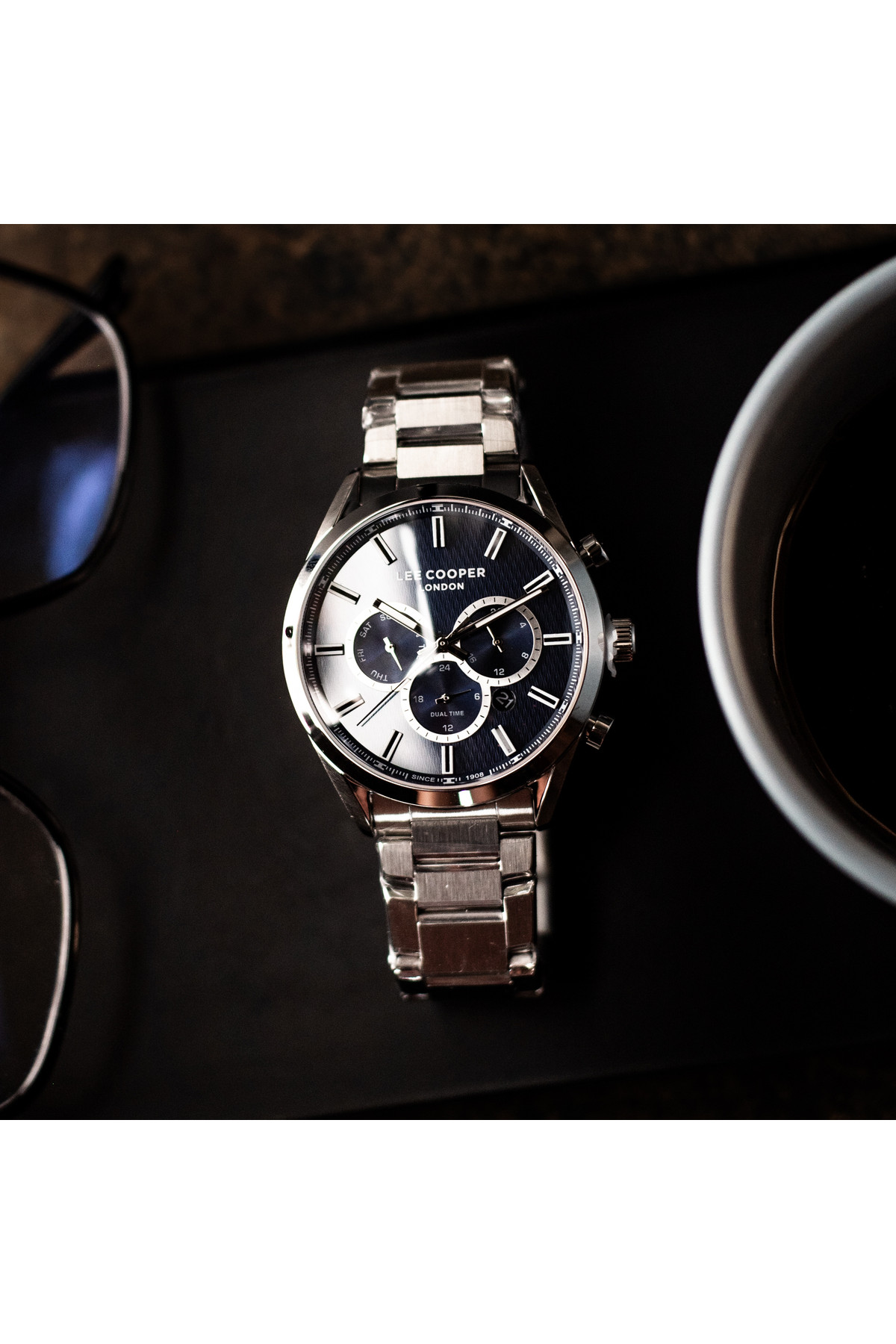Чоловічий годинник  Lee Cooper England Silver