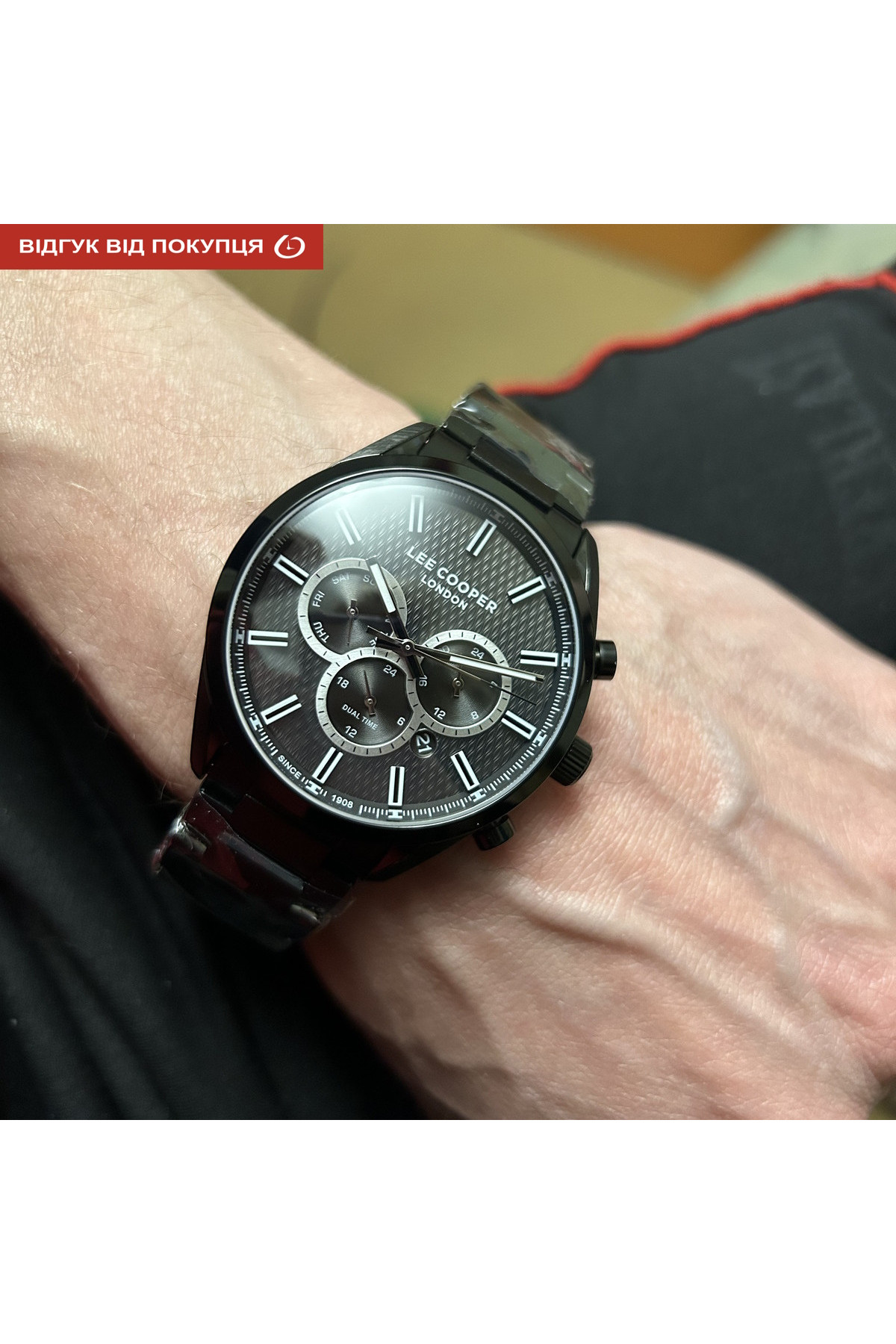 Чоловічий годинник  Lee Cooper England Black