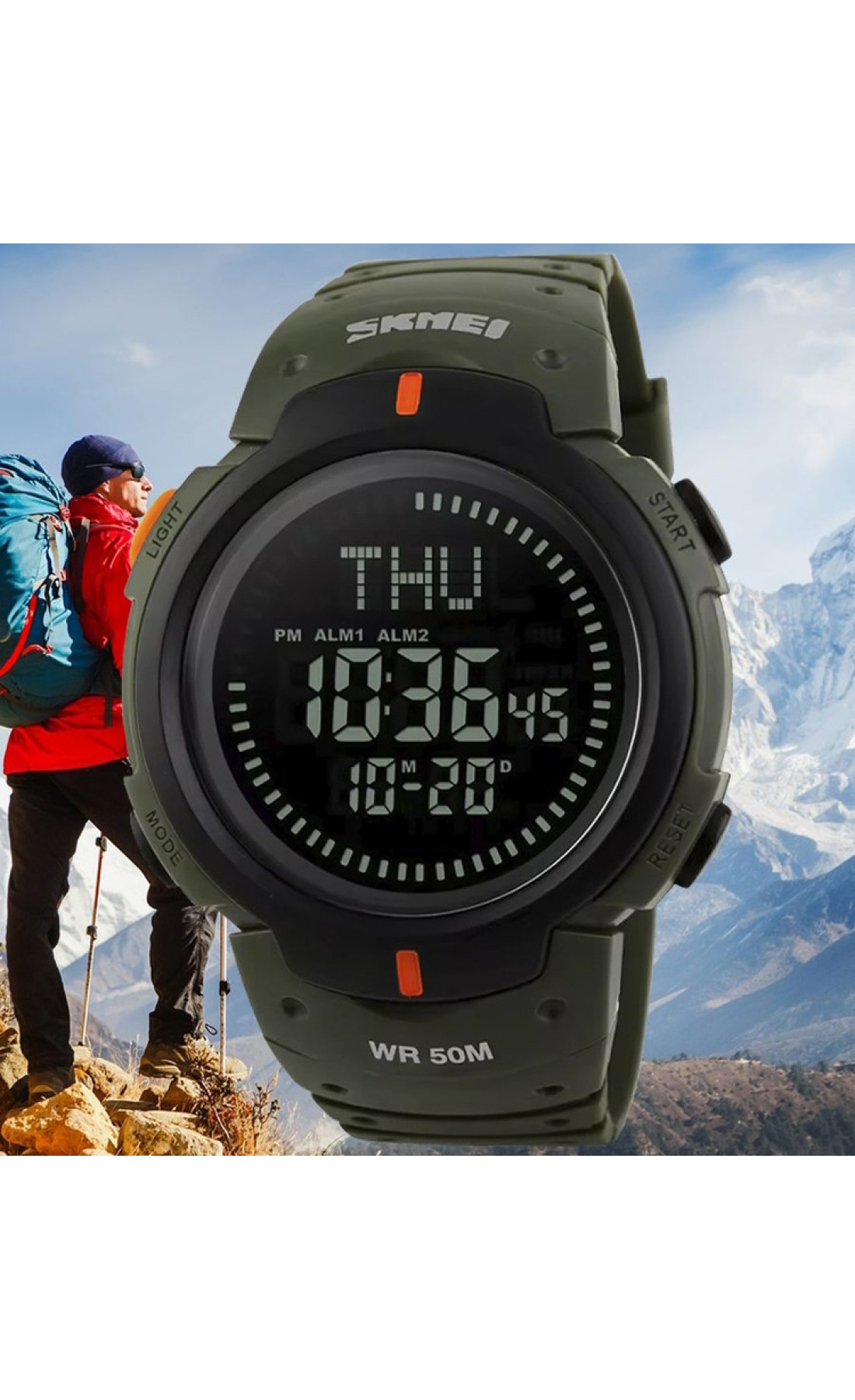 Чоловічий годинник  Skmei Kompass Nano з компасом