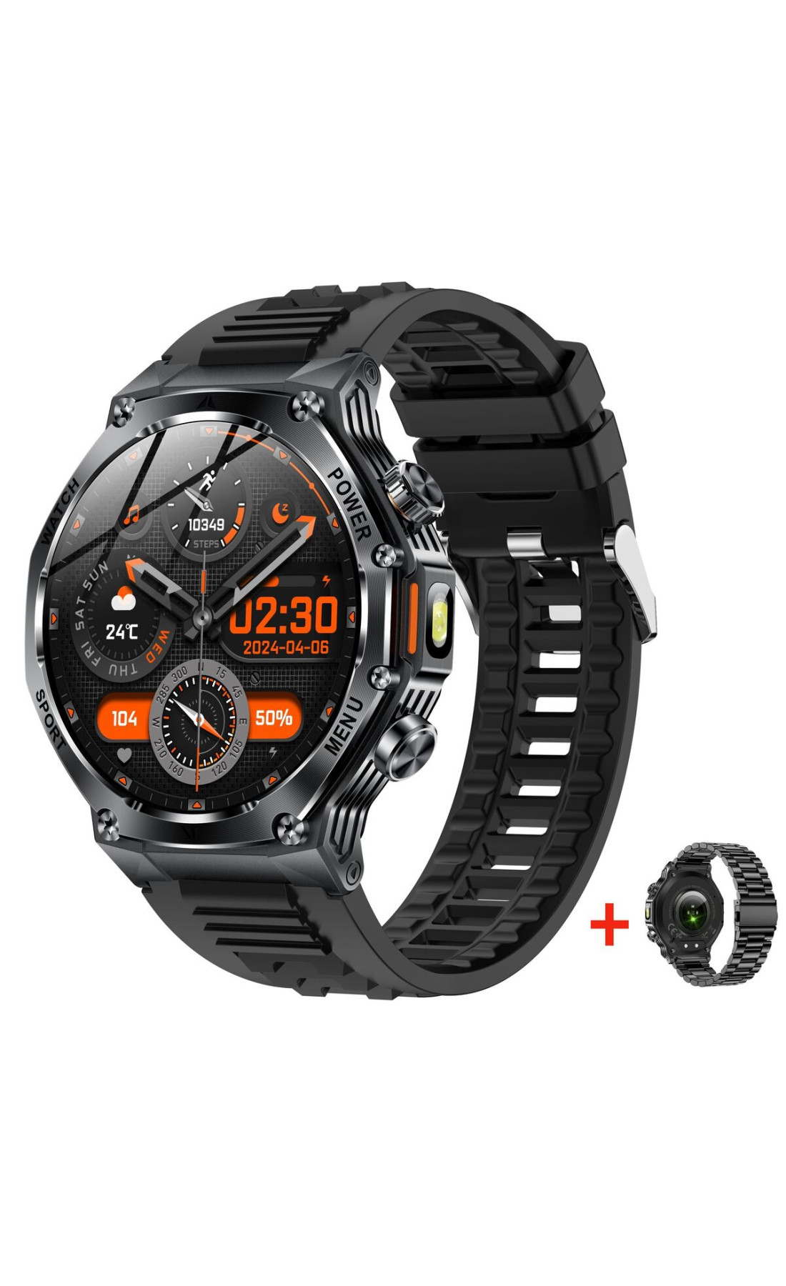 Смарт годинник  Smart Surf X Pro Black Rubber, 2 ремінці