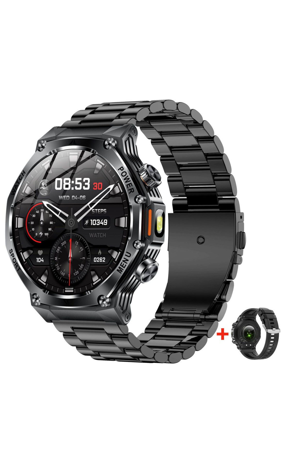 Смарт годинник  Smart Surf X Pro Black Steel, 2 ремінці