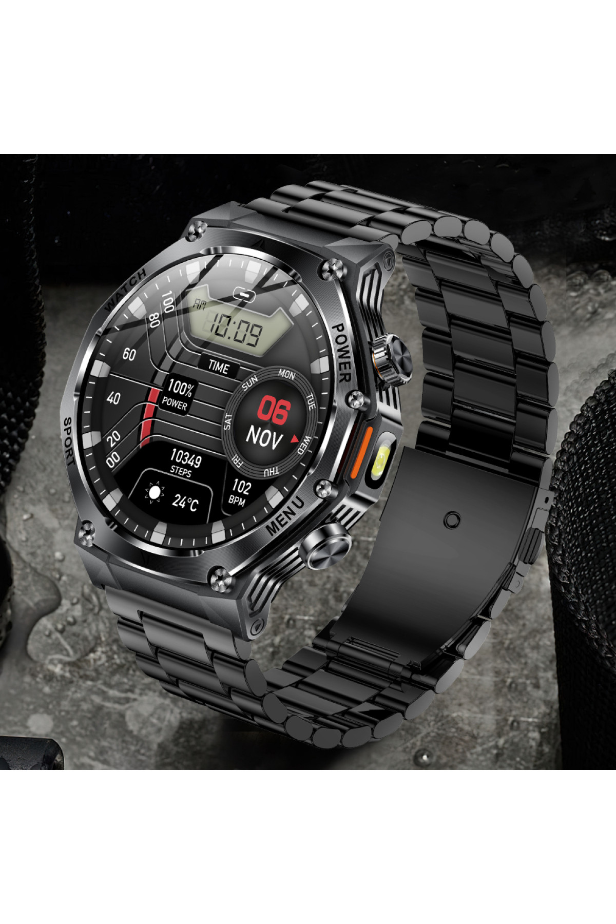 Смарт годинник  Smart Surf X Pro Black Steel, 2 ремінці