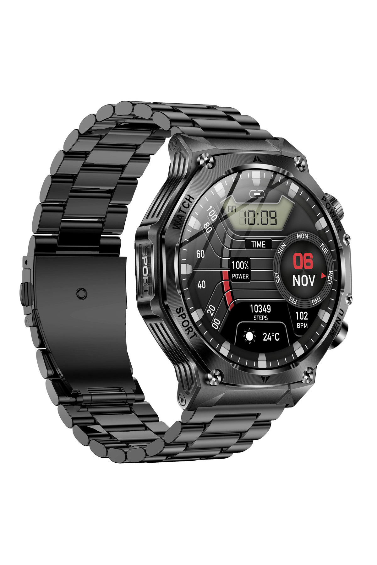 Смарт годинник  Smart Surf X Pro Black Steel, 2 ремінці