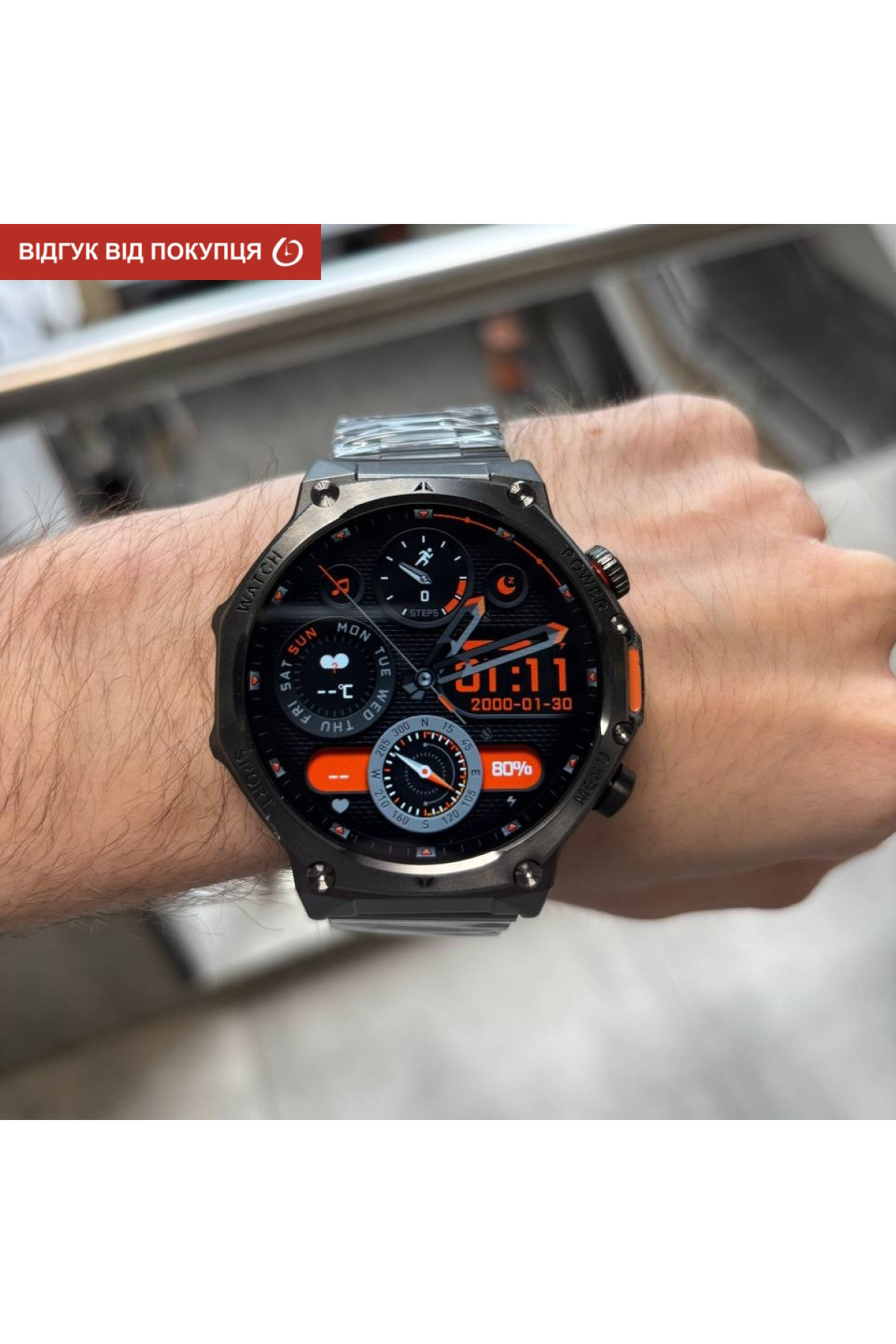 Смарт годинник  Smart Surf X Pro Black Steel, 2 ремінці