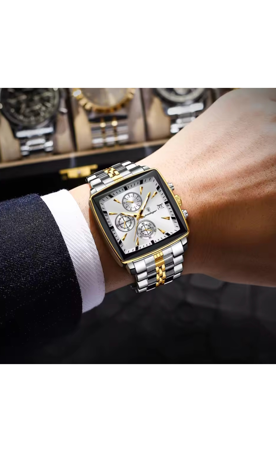 Чоловічий годинник  Poedagar Parus Silver