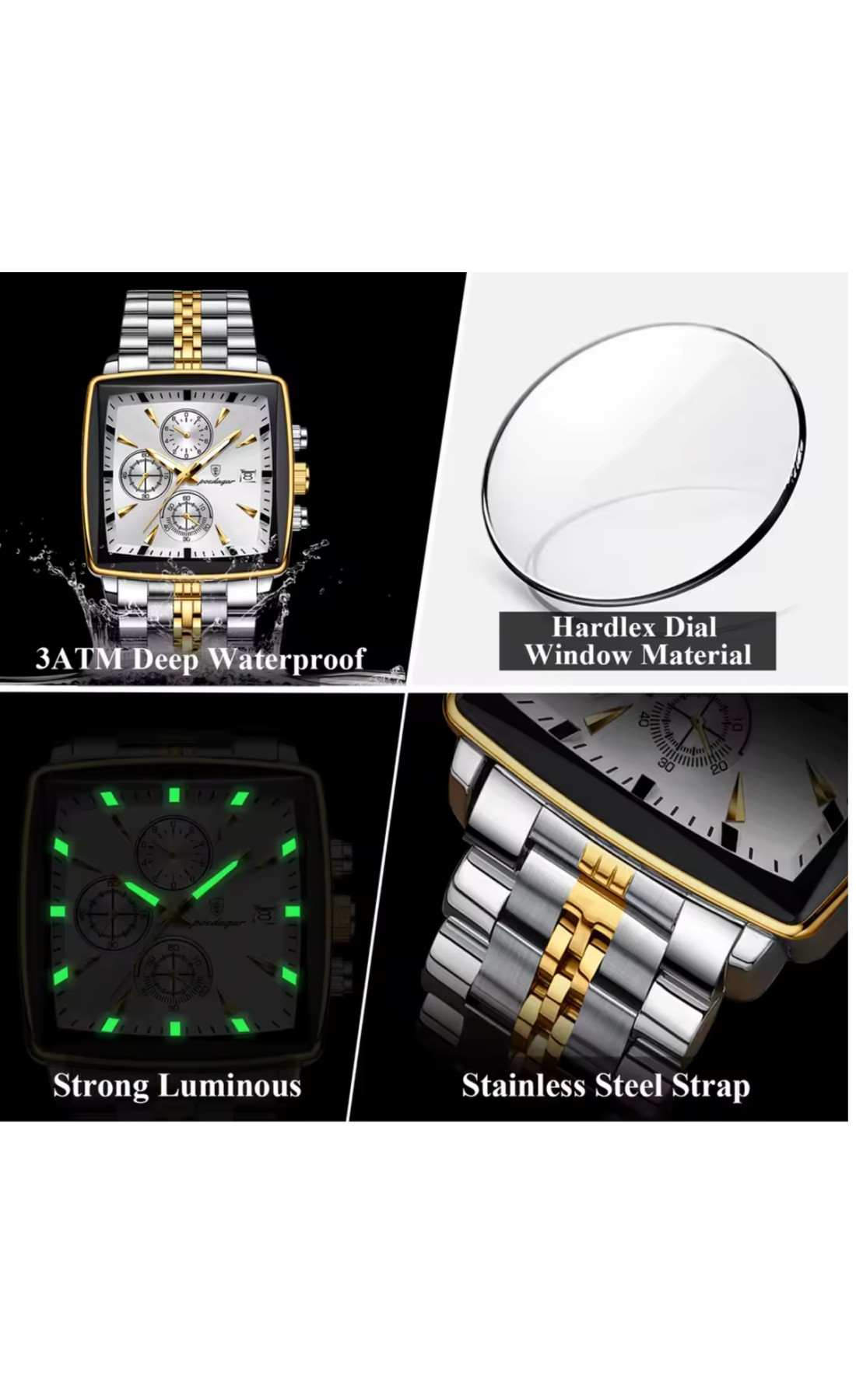 Чоловічий годинник  Poedagar Parus Silver