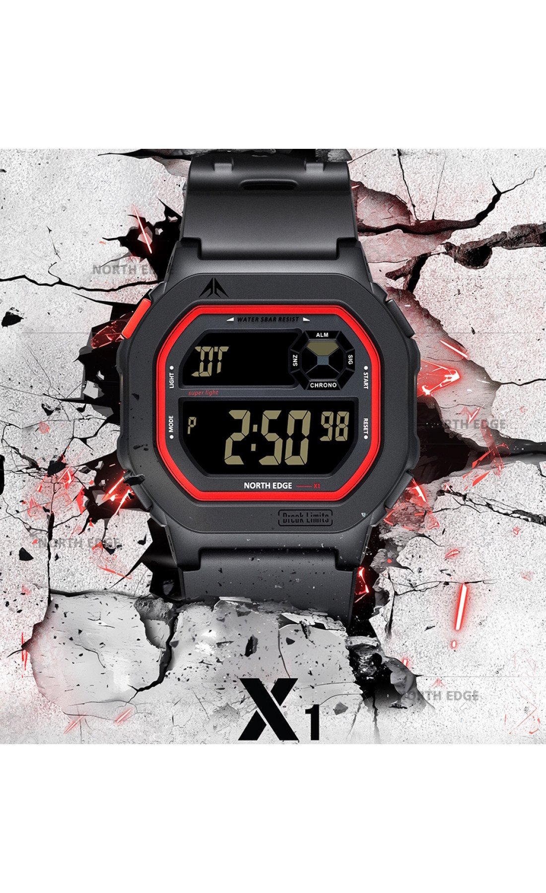 Чоловічий годинник  North Edge X1 5BAR