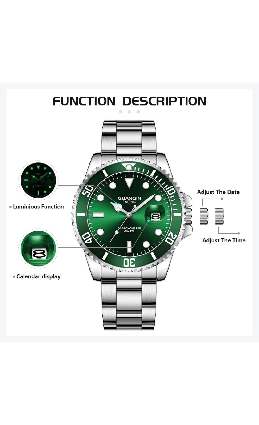 Чоловічий годинник  Guanquin Materhorn 5 Bar