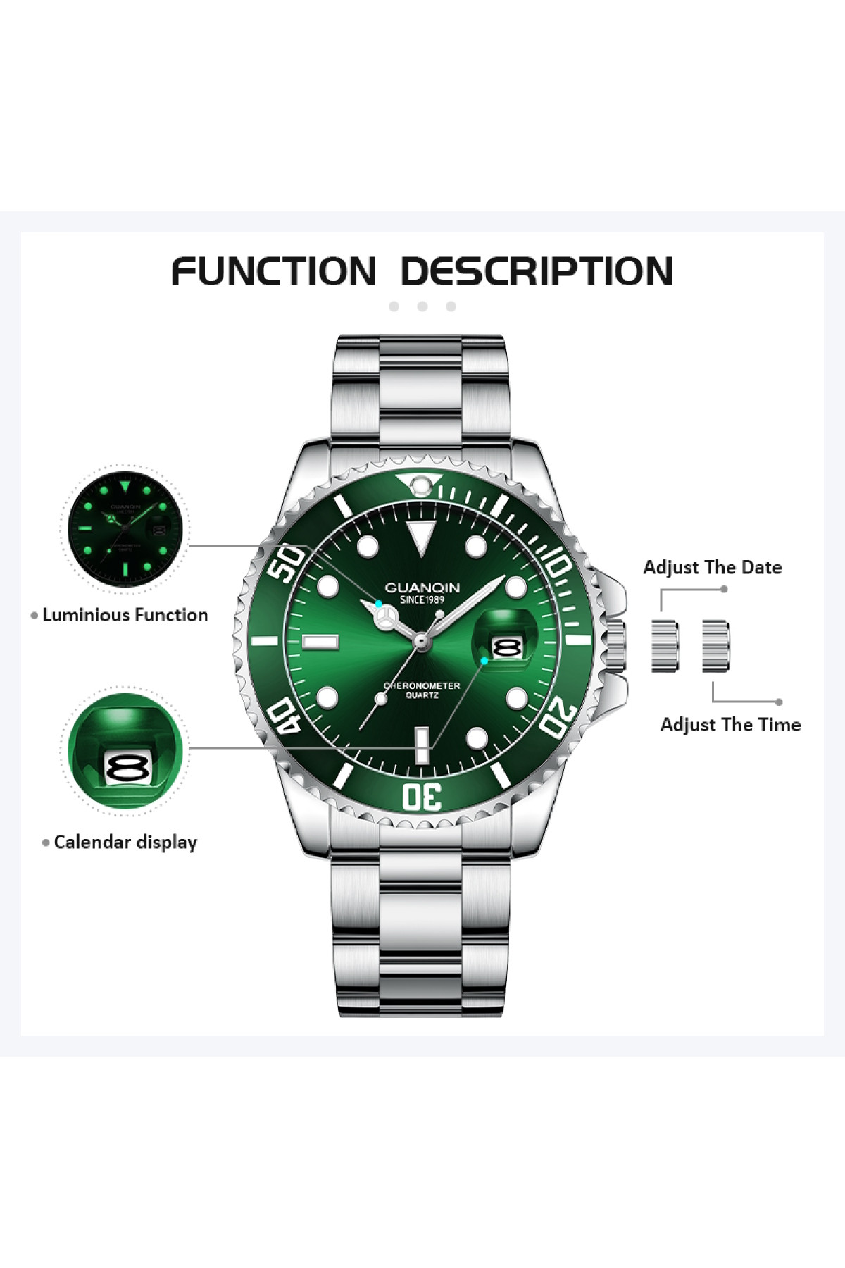 Чоловічий годинник  Guanquin Materhorn 5 Bar