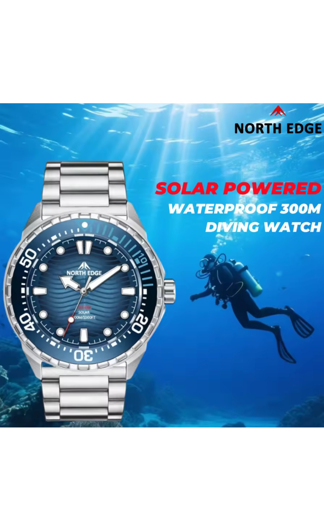 Чоловічий годинник  North Edge Triton 30 Bar