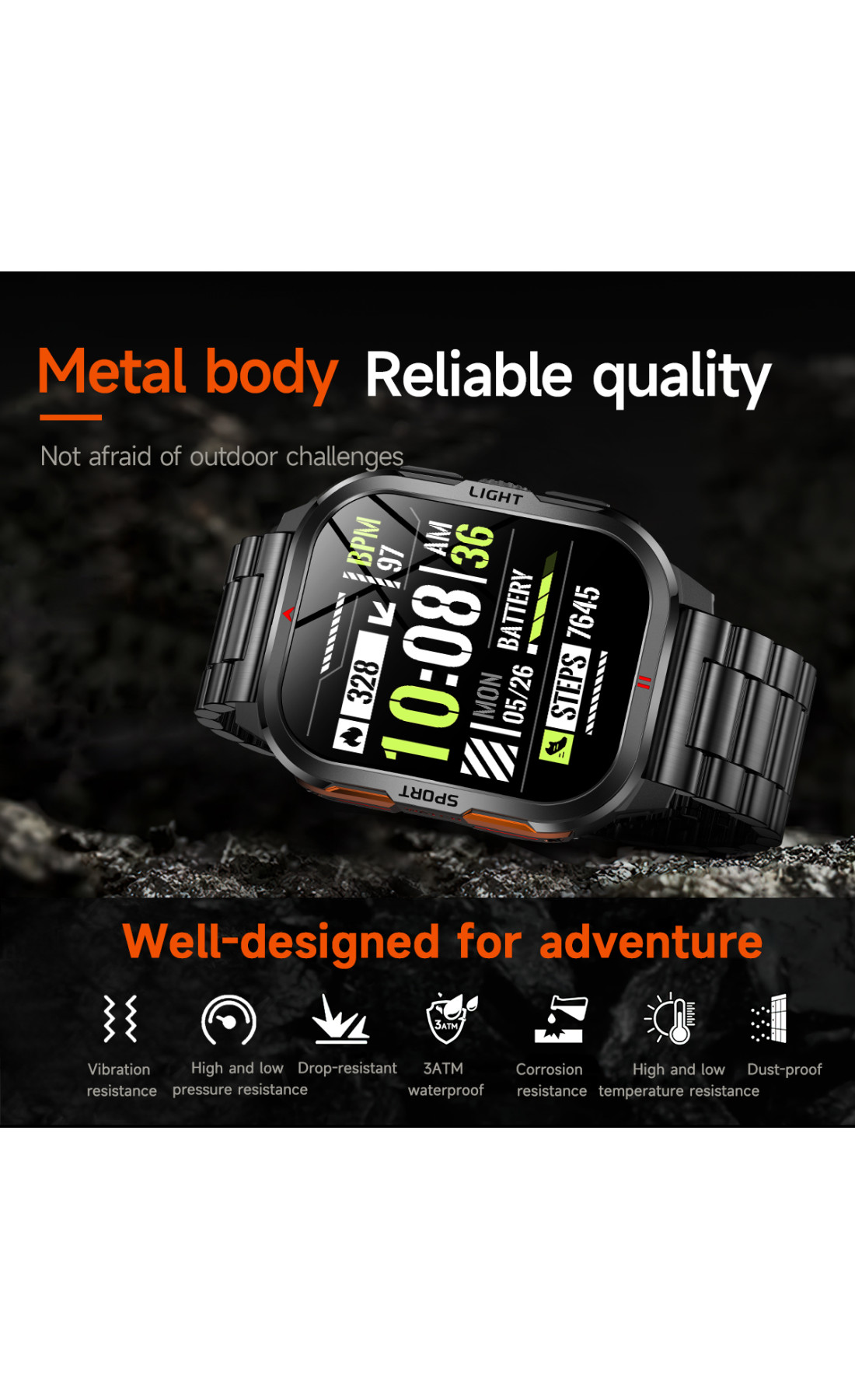 Смарт годинник  Smart Fantastic Steel, 2 ремінці