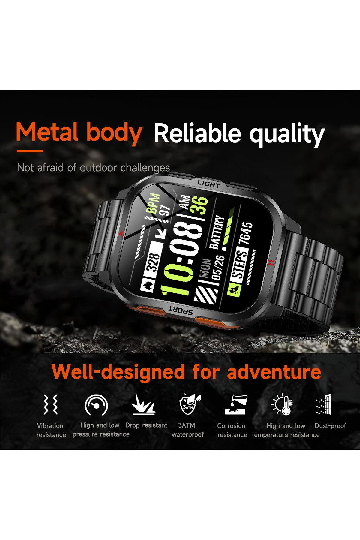 Смарт годинник  Smart Fantastic Steel, 2 ремінці