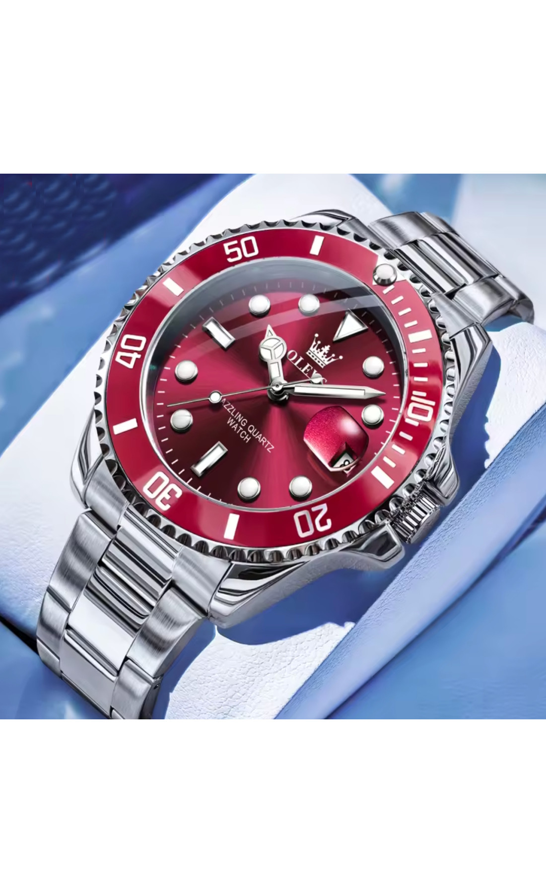 Чоловічий годинник  Olevs Bordo