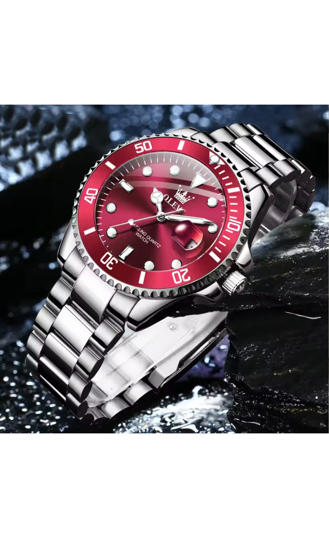 Чоловічий годинник  Olevs Bordo