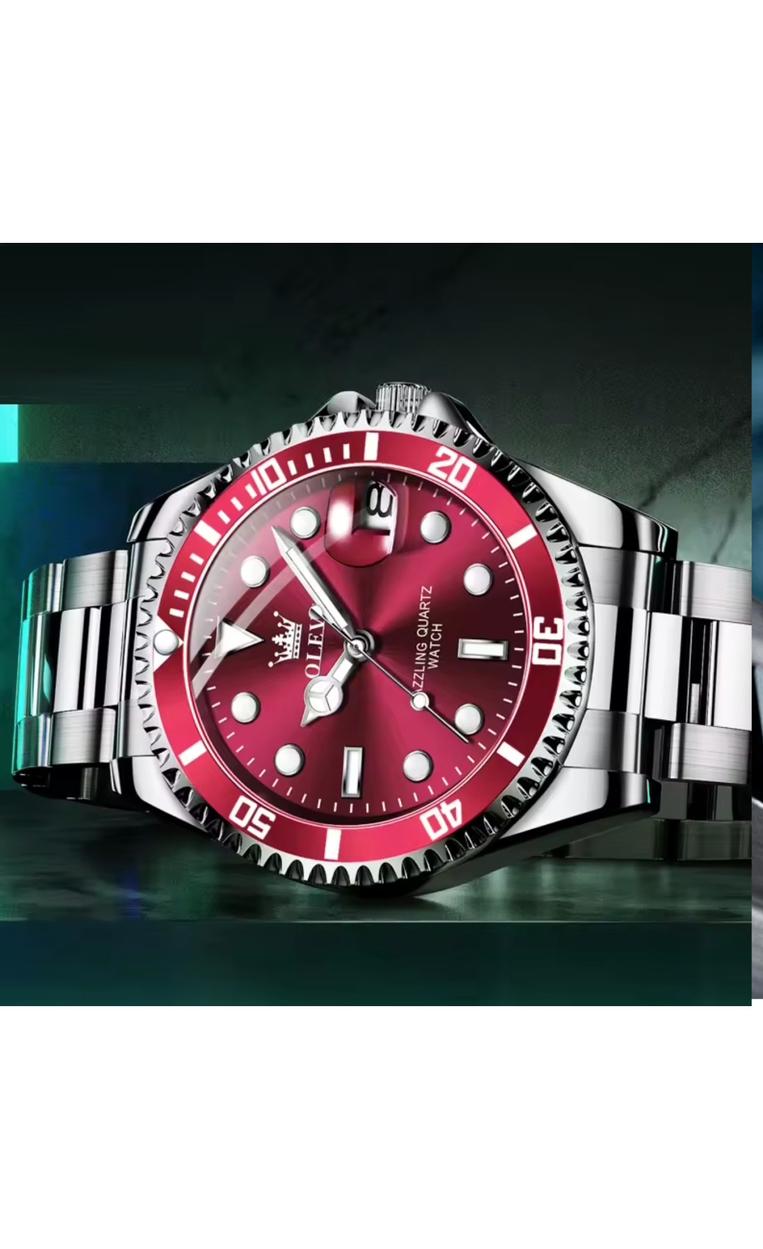 Чоловічий годинник  Olevs Bordo