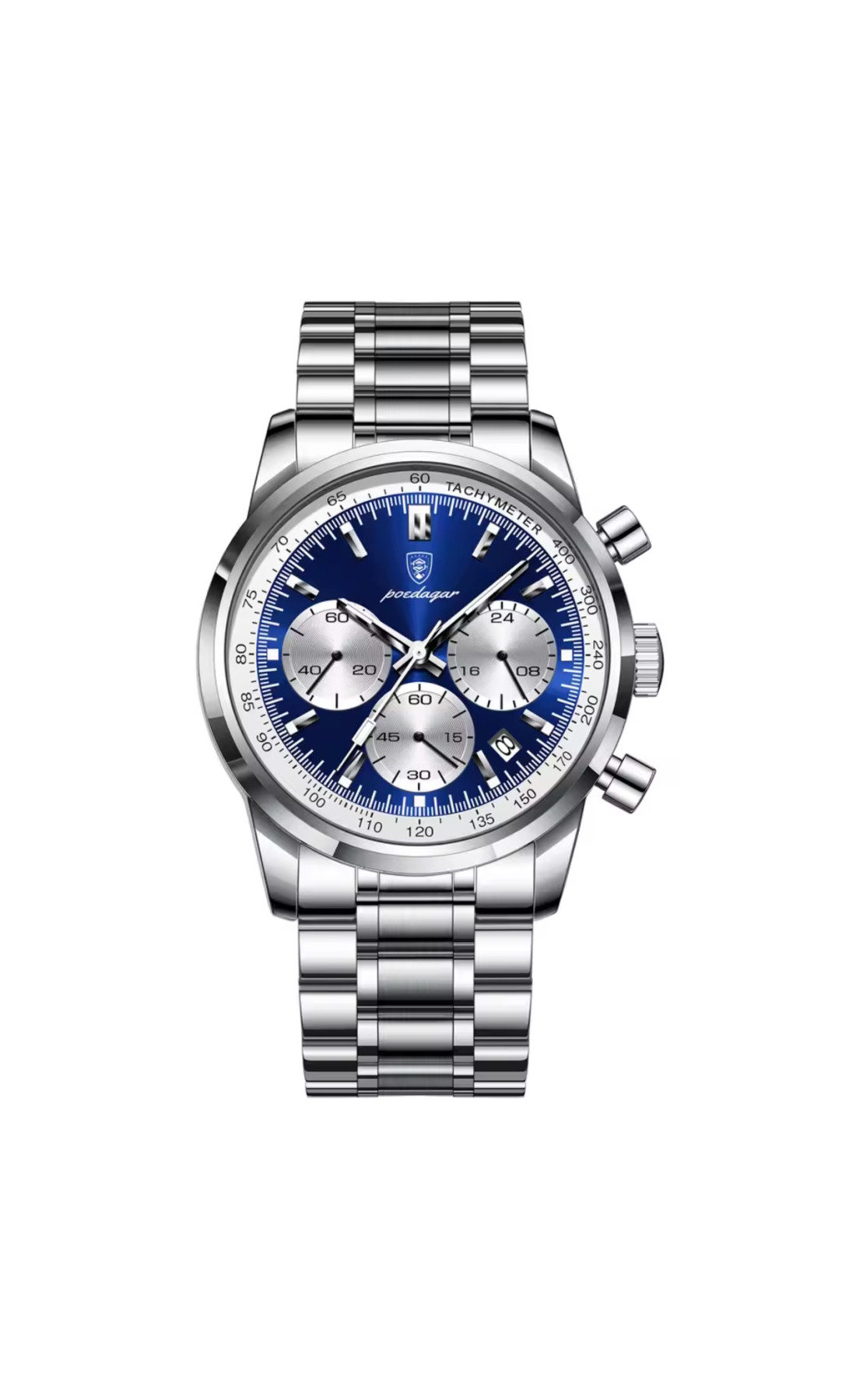 Чоловічий годинник  Poedagar Petros Silver