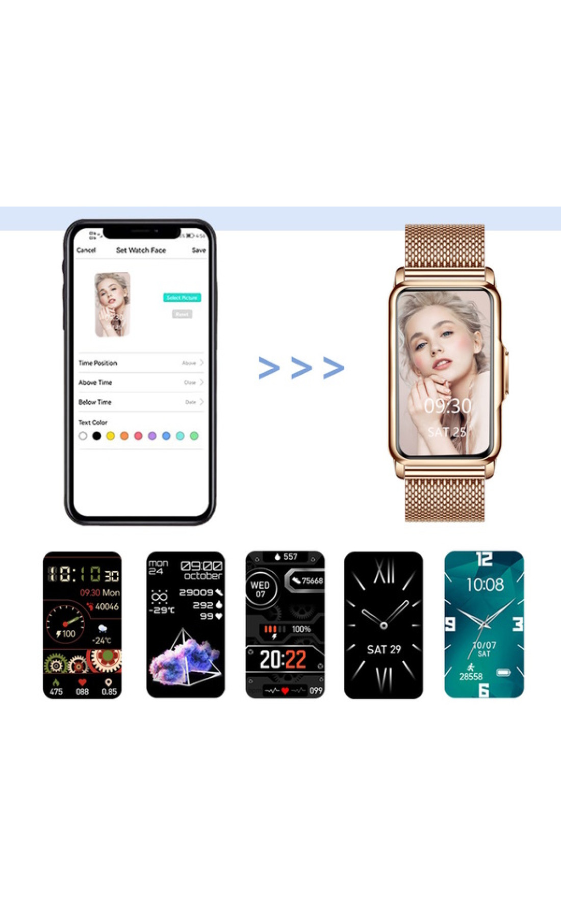 Смарт годинник  Smart Mioband Nano+ Pink, 2 ремінці