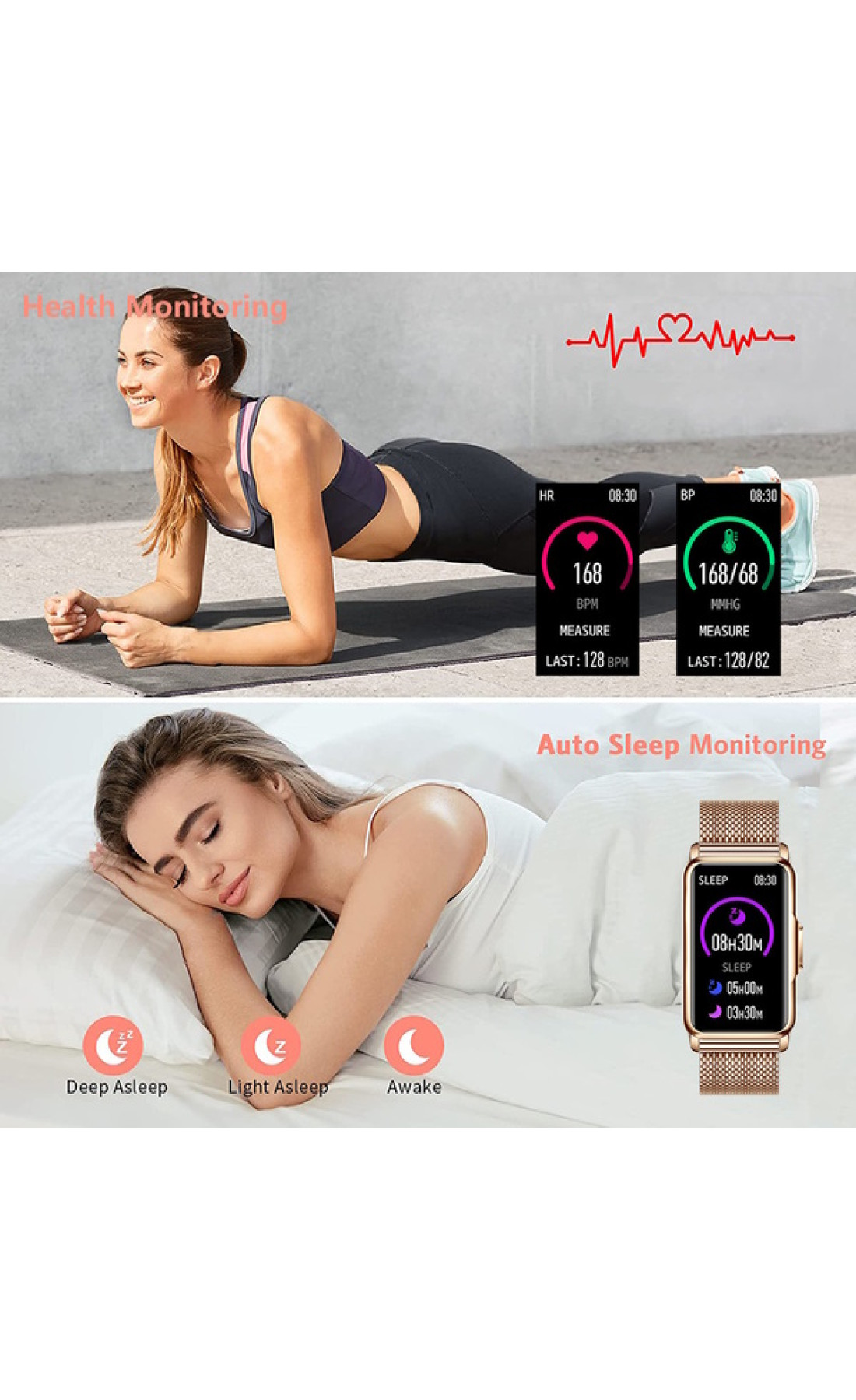 Смарт годинник  Smart Mioband Nano+ Pink, 2 ремінці