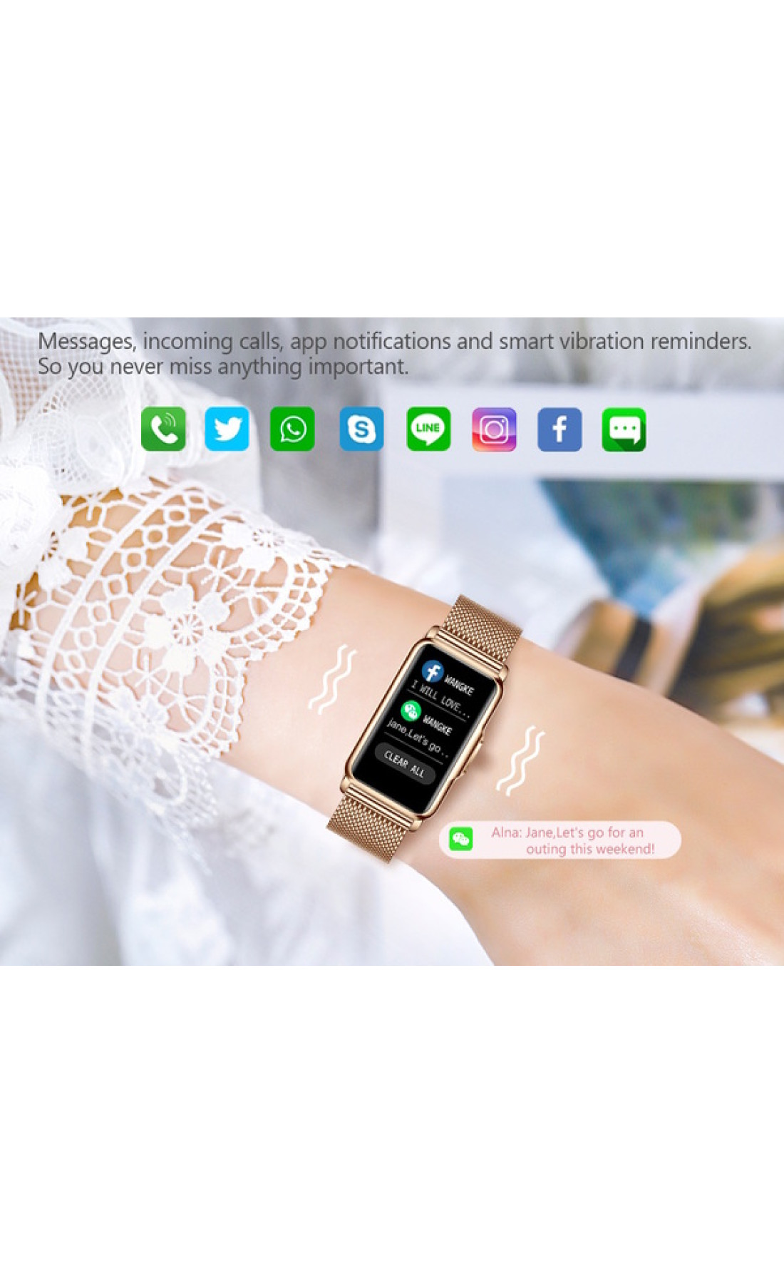 Смарт годинник  Smart Mioband Nano+ Orange, 2 ремінці