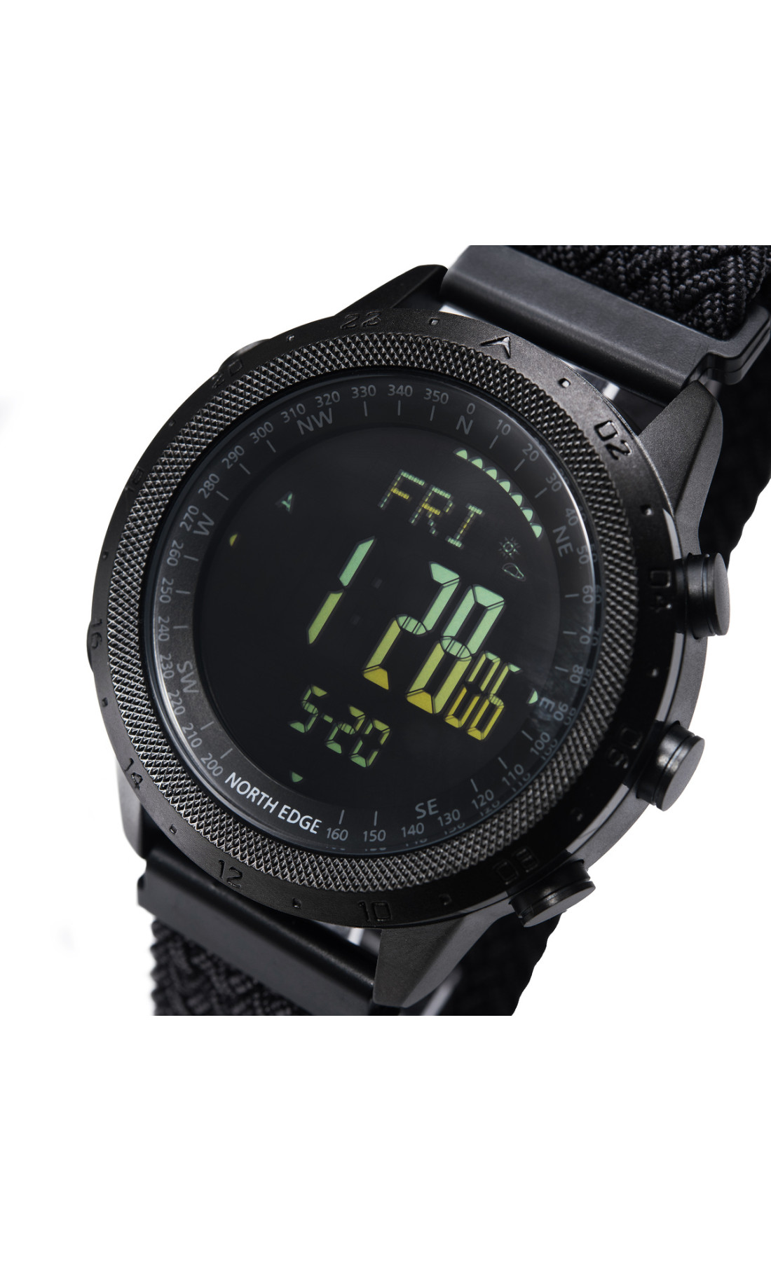 Чоловічий годинник  North Edge Desert Nylon Power 5BAR з компасом
