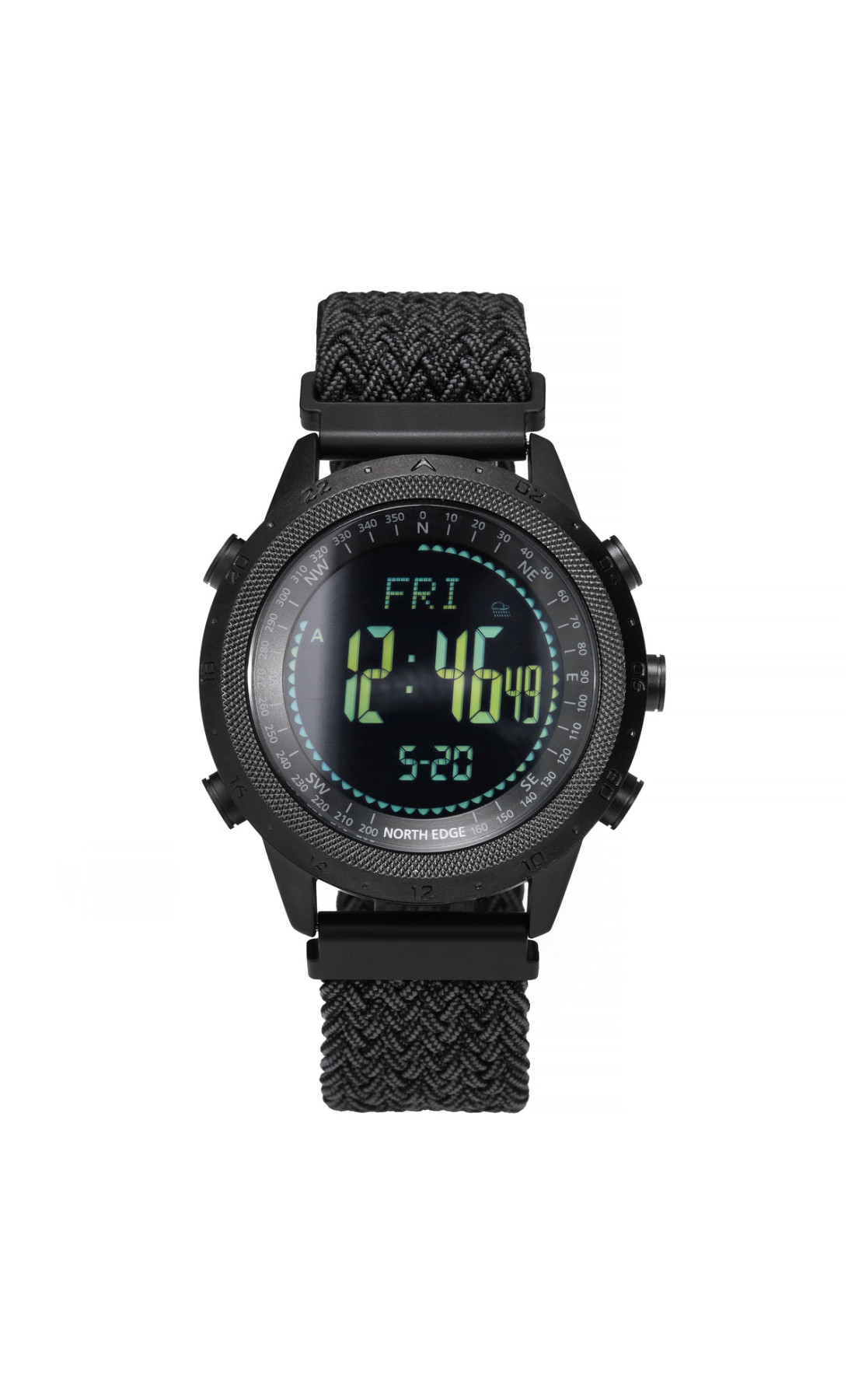 Чоловічий годинник  North Edge Desert Nylon Power 5BAR з компасом