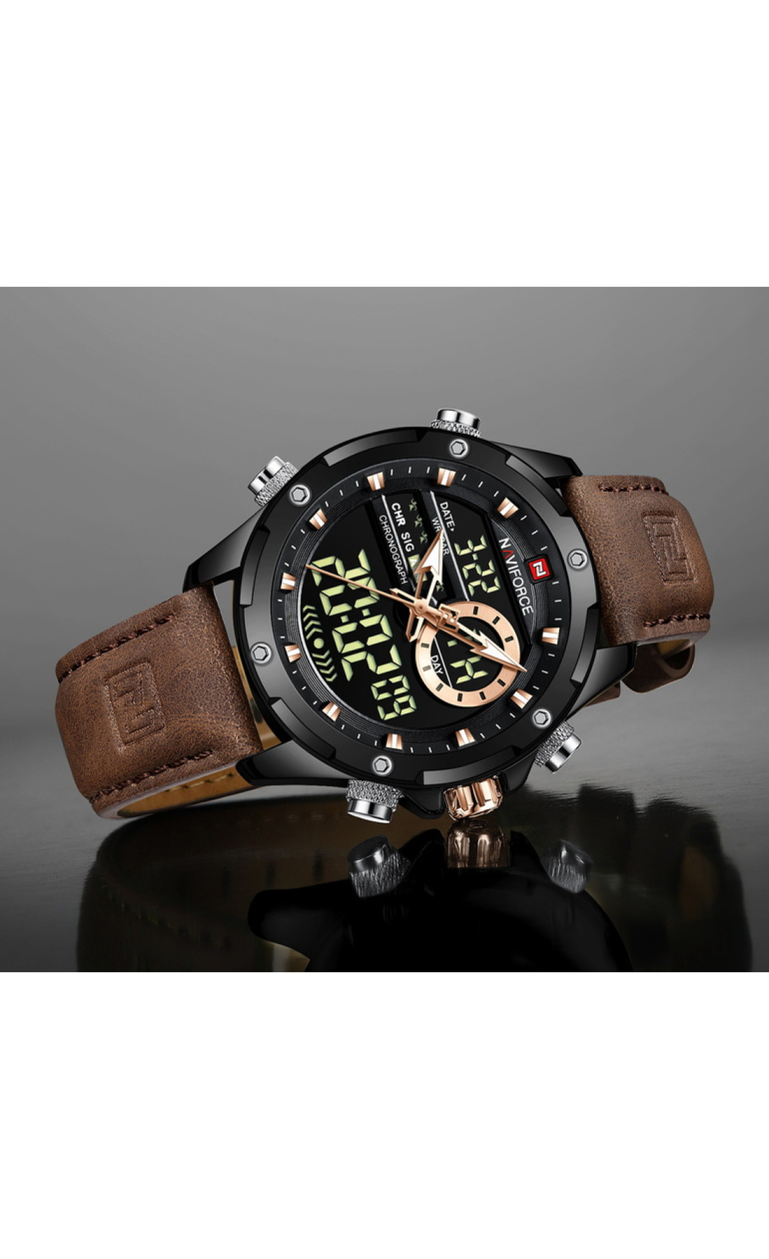 Чоловічий годинник  Naviforce Pride Darkside, 2 ремінці