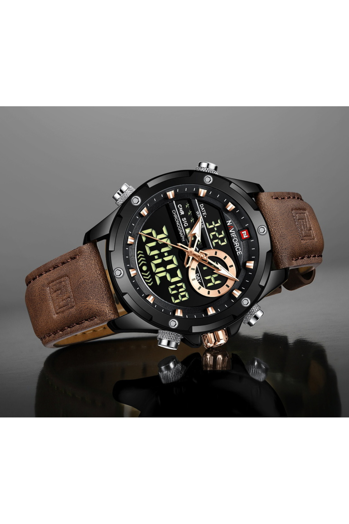 Чоловічий годинник  Naviforce Pride Darkside, 2 ремінці