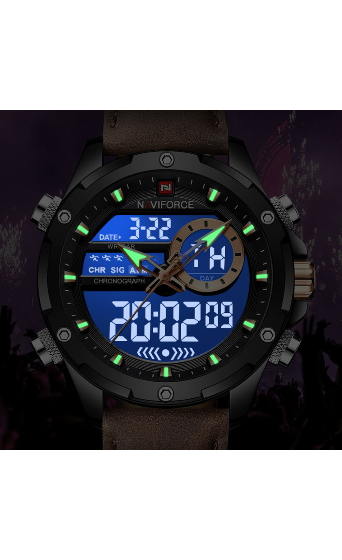 Чоловічий годинник  Naviforce Pride Darkside, 2 ремінці