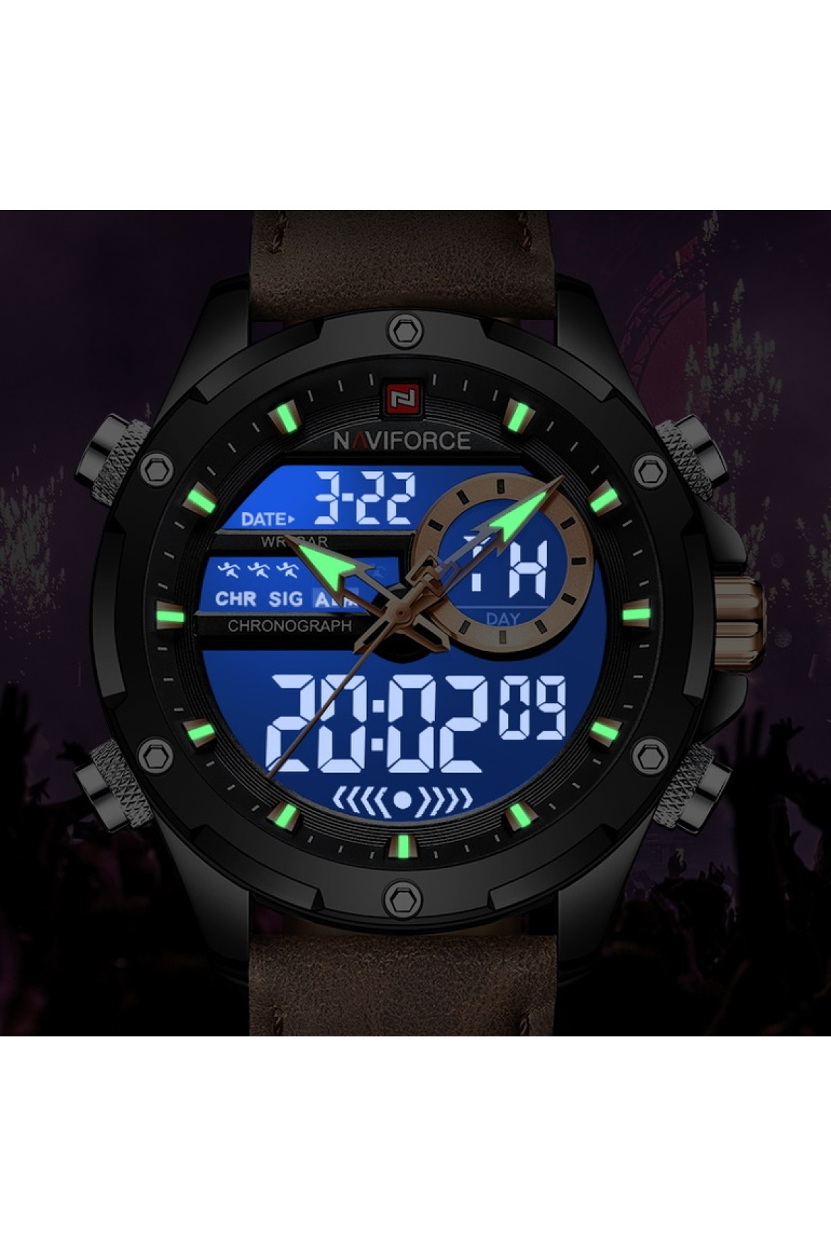 Чоловічий годинник  Naviforce Pride Darkside, 2 ремінці