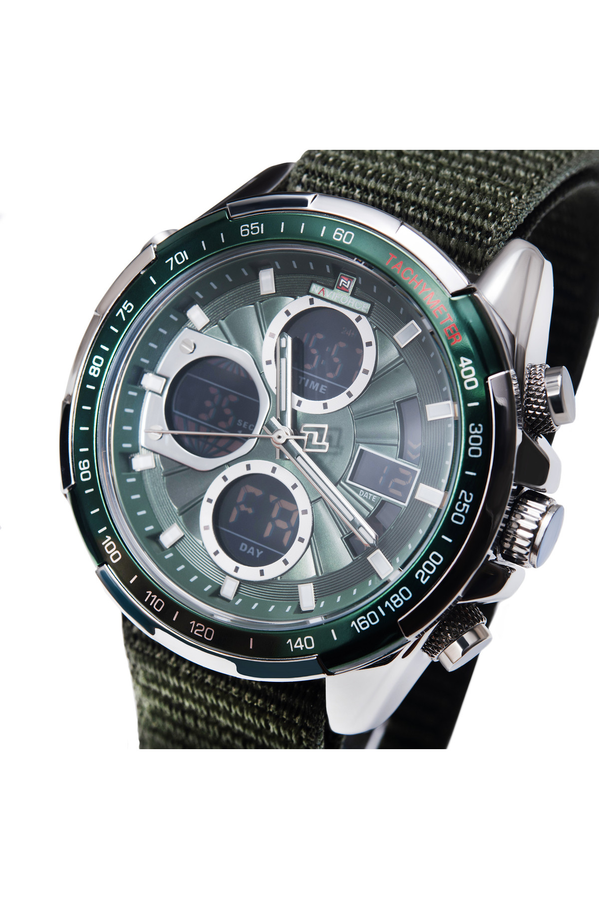 Чоловічий годинник  Naviforce Fly Army Hook Green, 2 ремінці