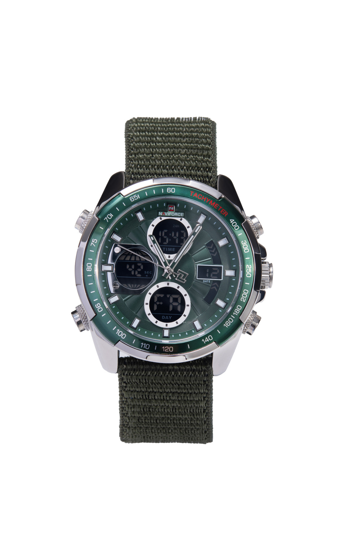 Чоловічий годинник  Naviforce Fly Army Hook Green, 2 ремінці
